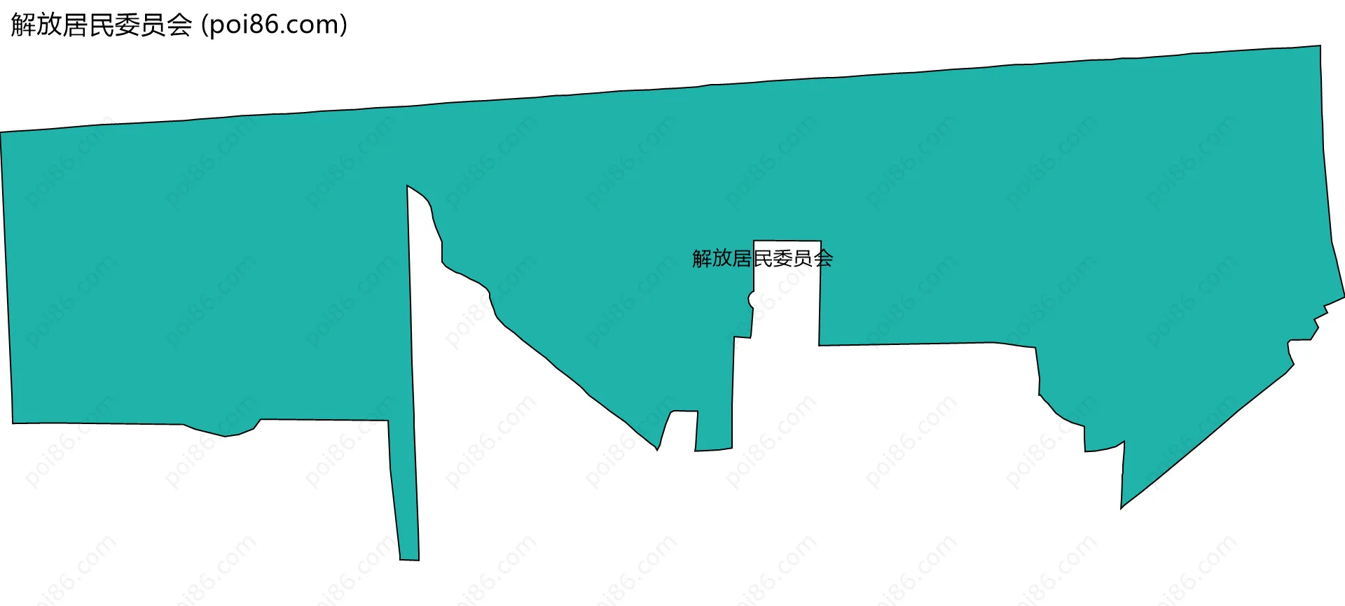解放居民委员会边界地图