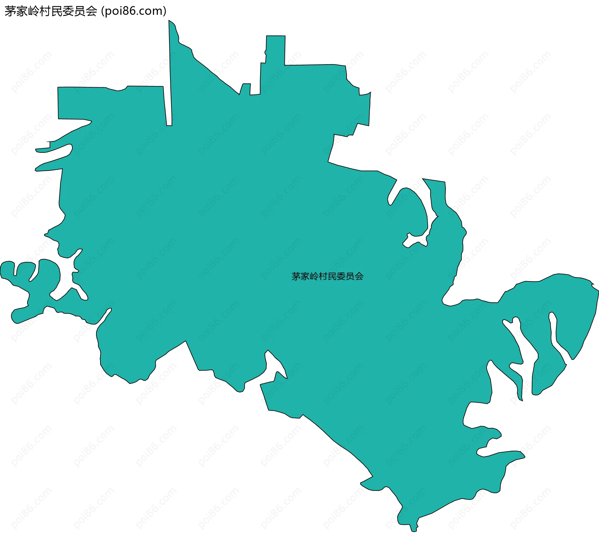 茅家岭村民委员会边界地图