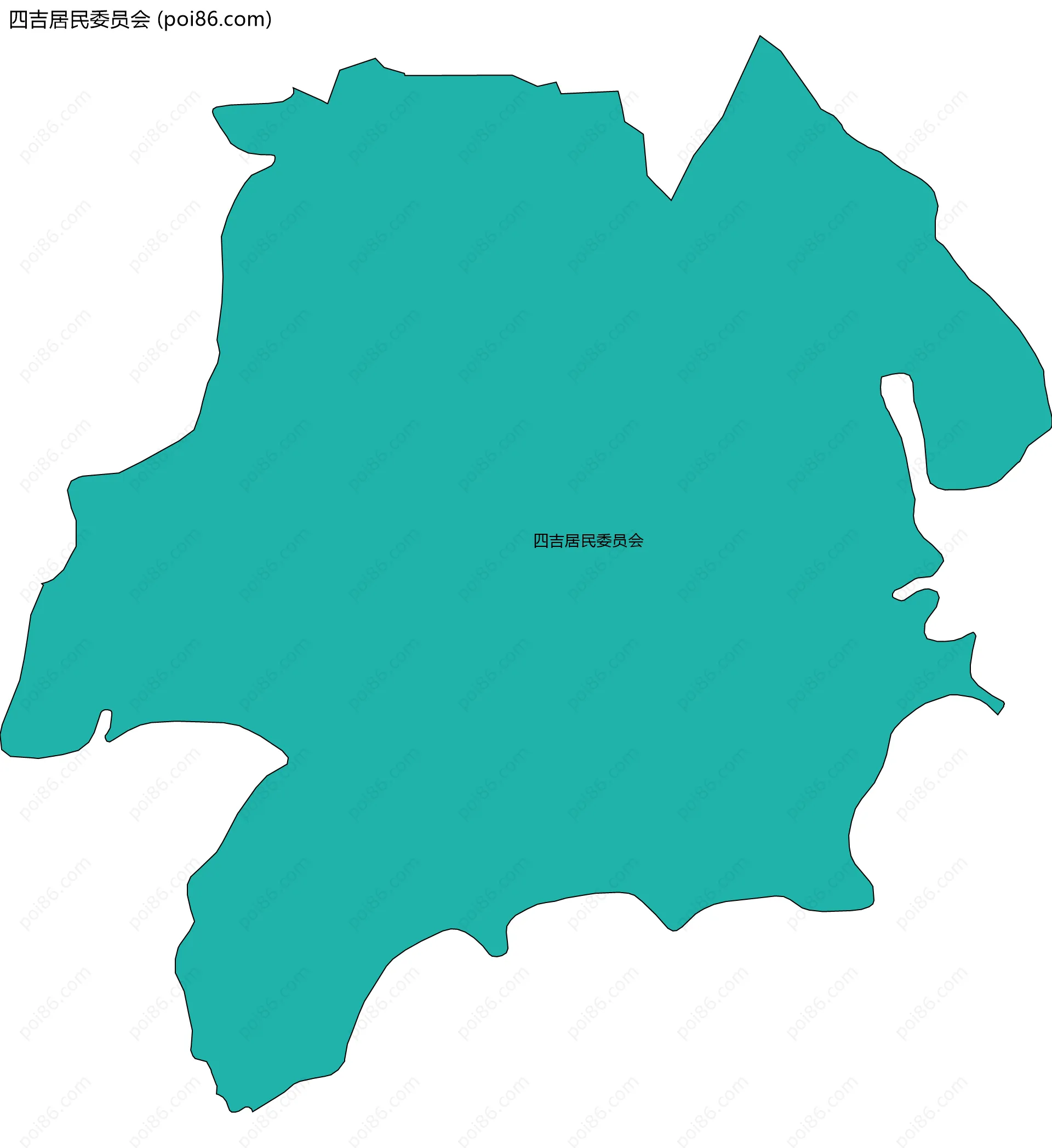四吉居民委员会边界地图