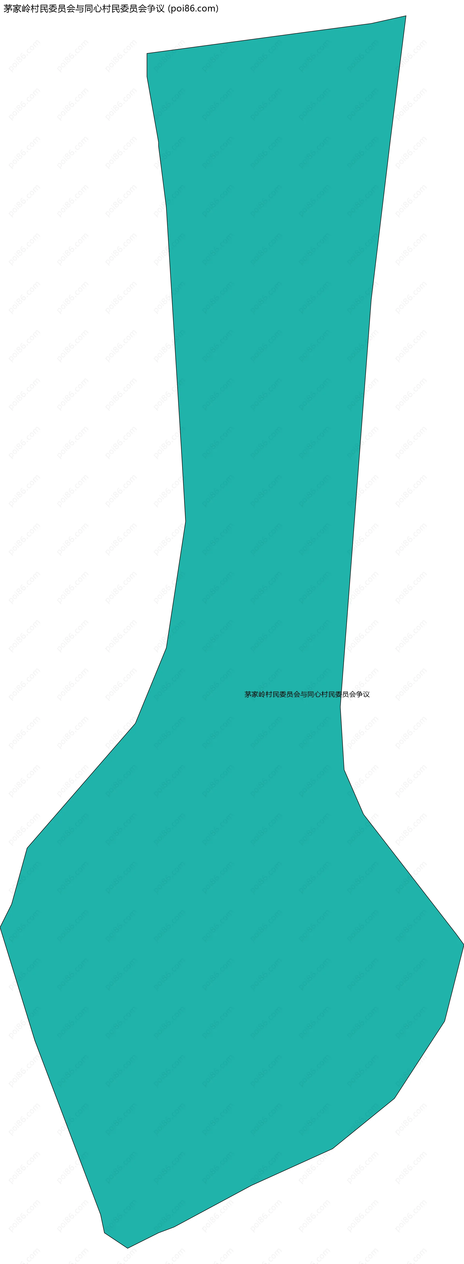 茅家岭村民委员会与同心村民委员会争议边界地图