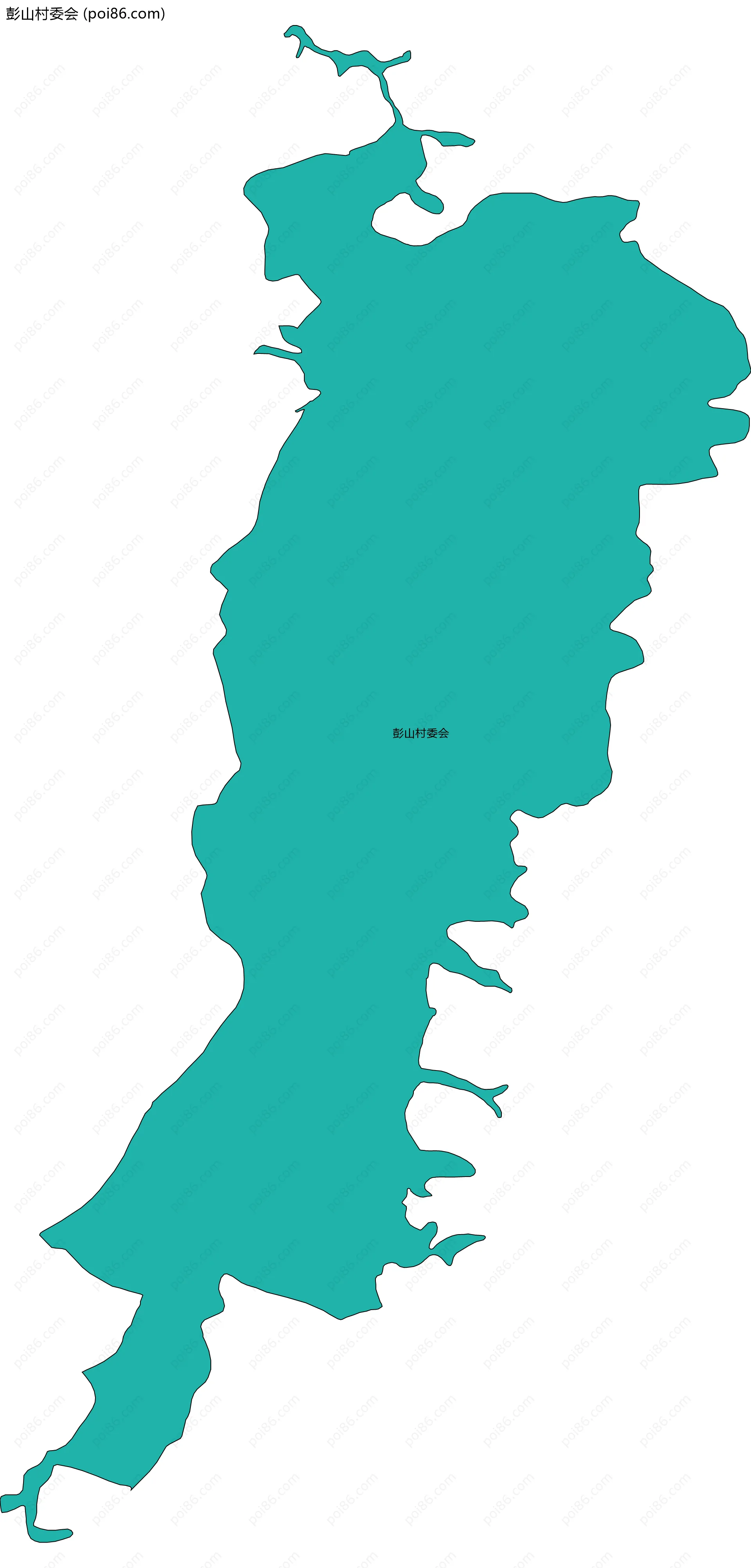 彭山村委会边界地图