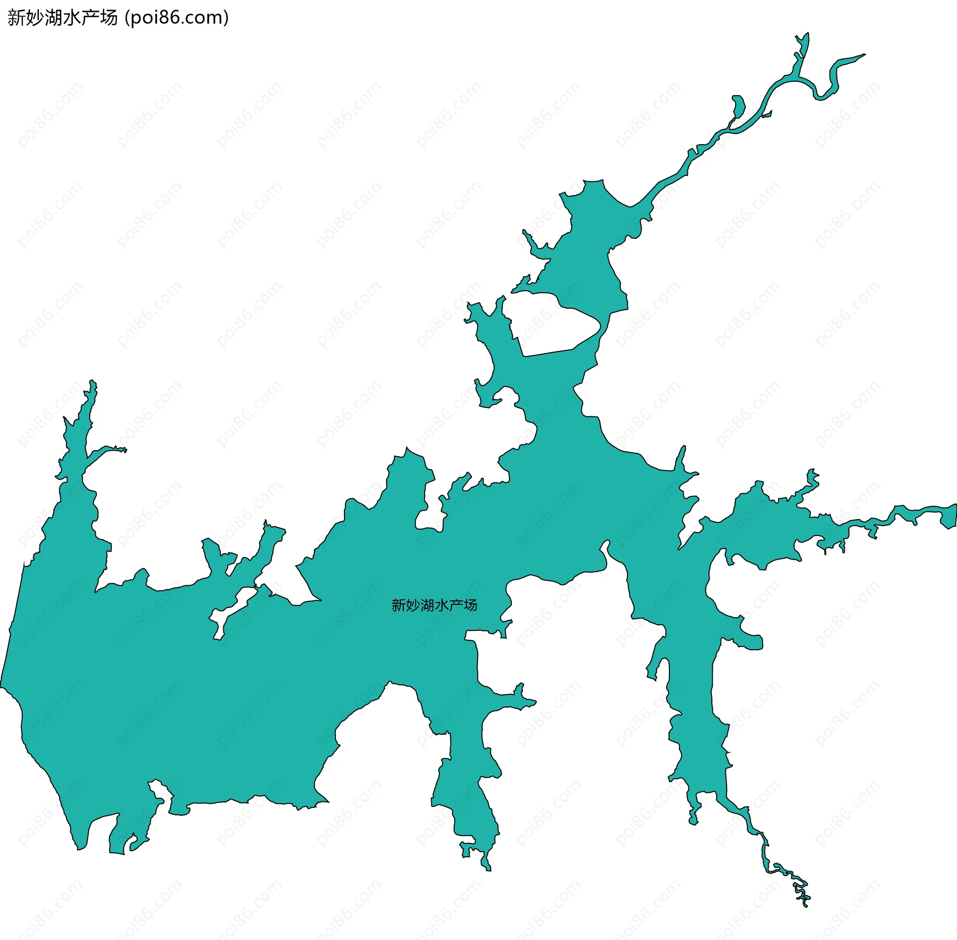 新妙湖水产场边界地图