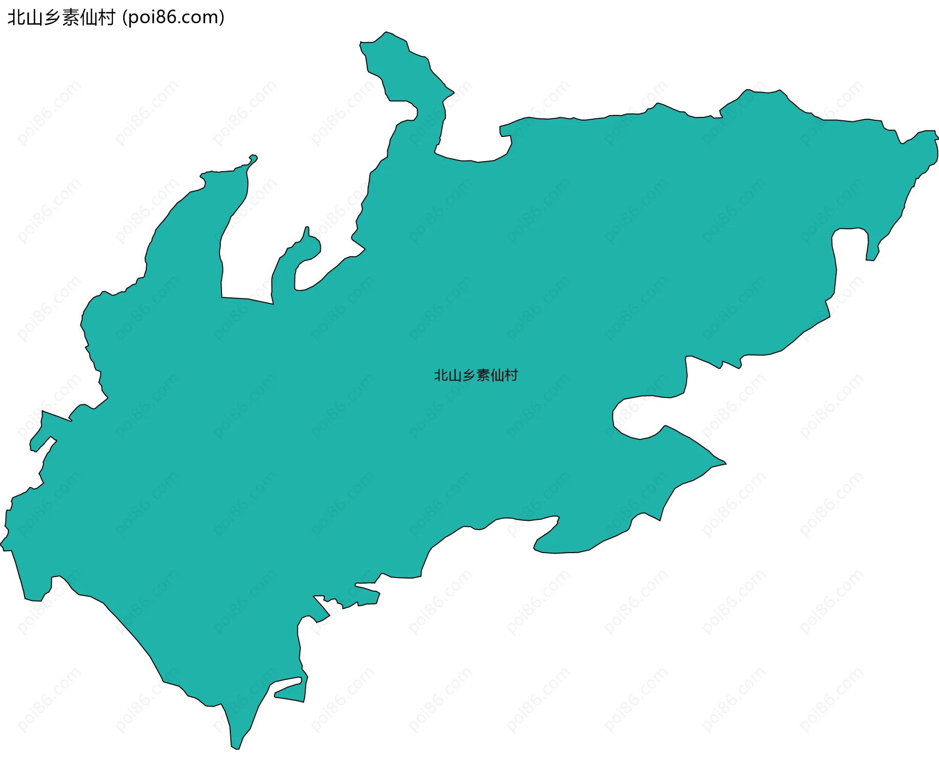 北山乡素仙村边界地图