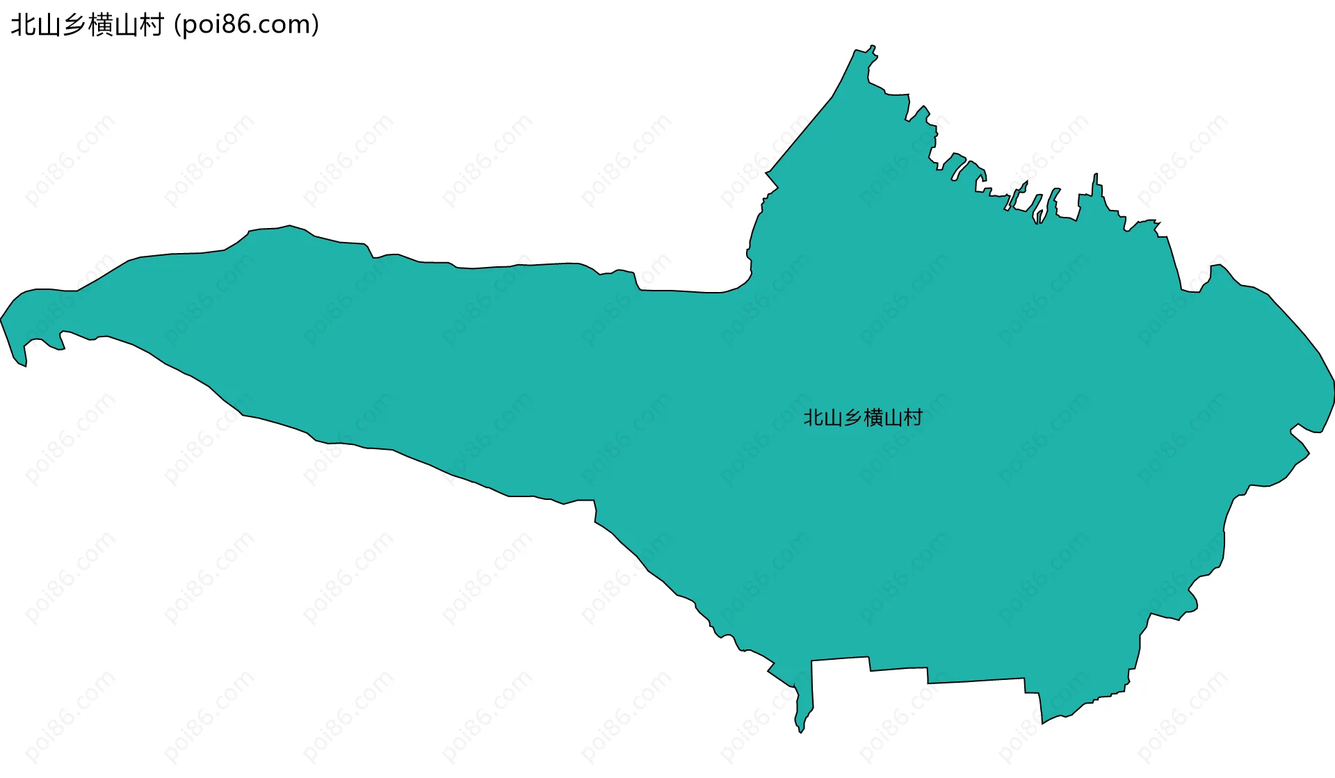 北山乡横山村边界地图