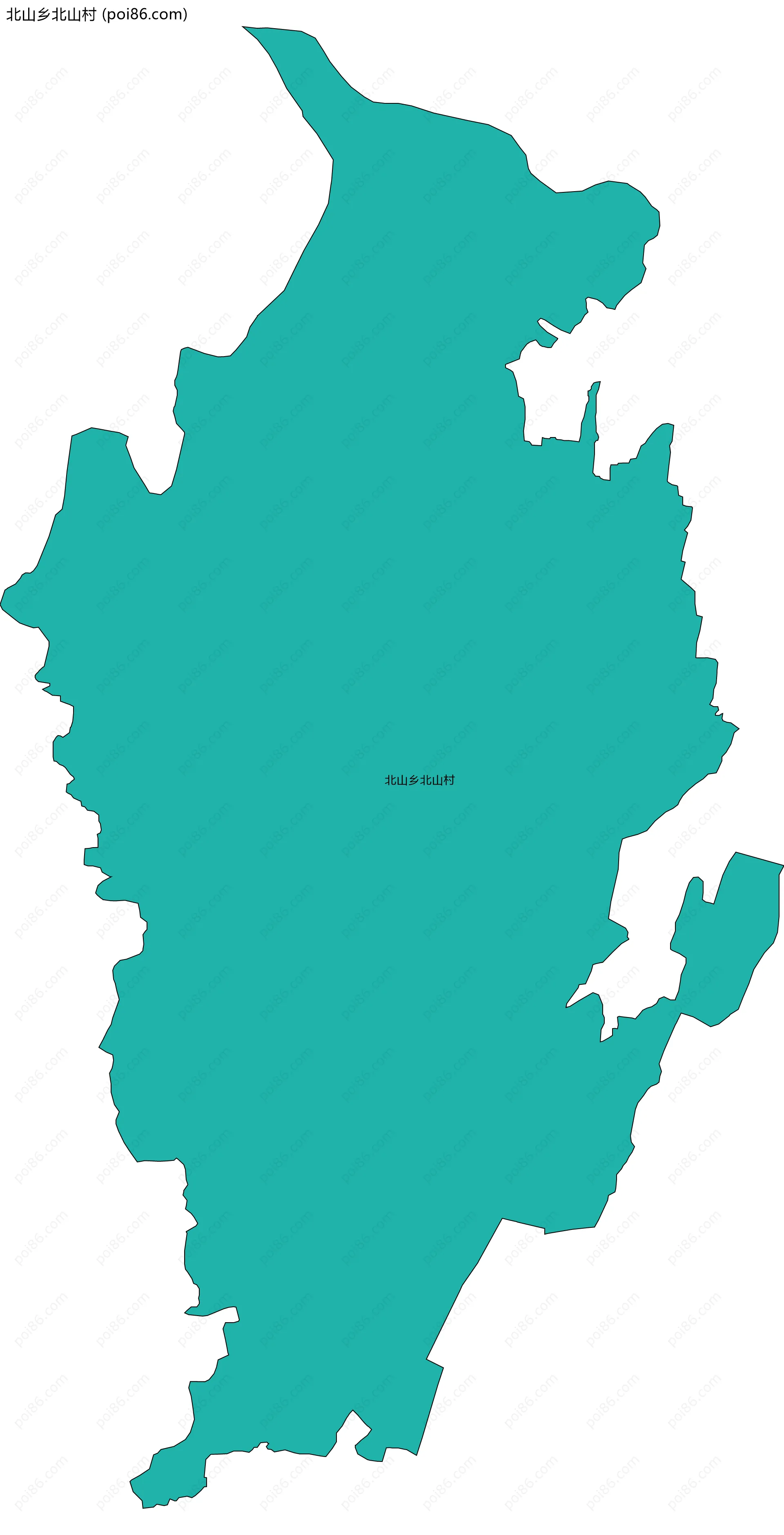 北山乡北山村边界地图