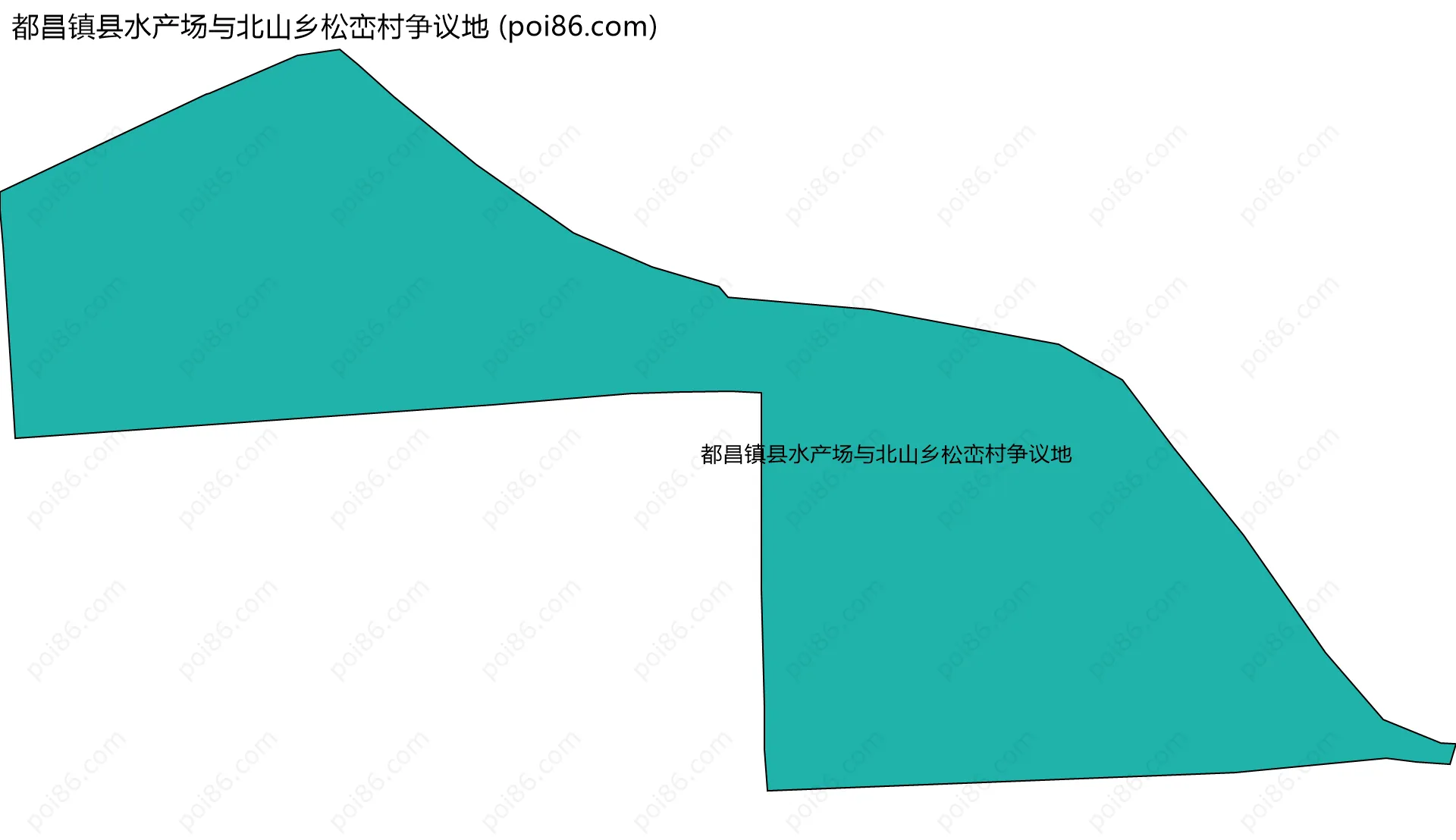 都昌镇县水产场与北山乡松峦村争议地边界地图