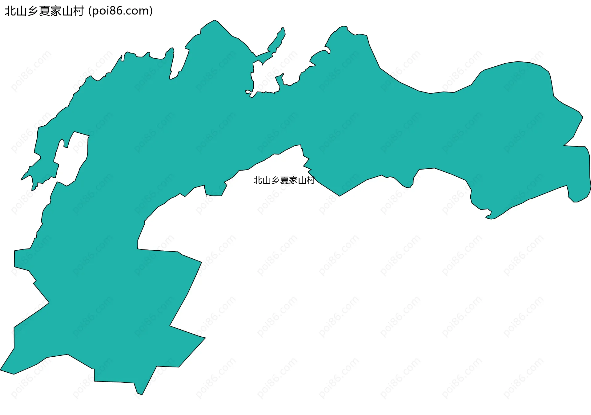 北山乡夏家山村边界地图