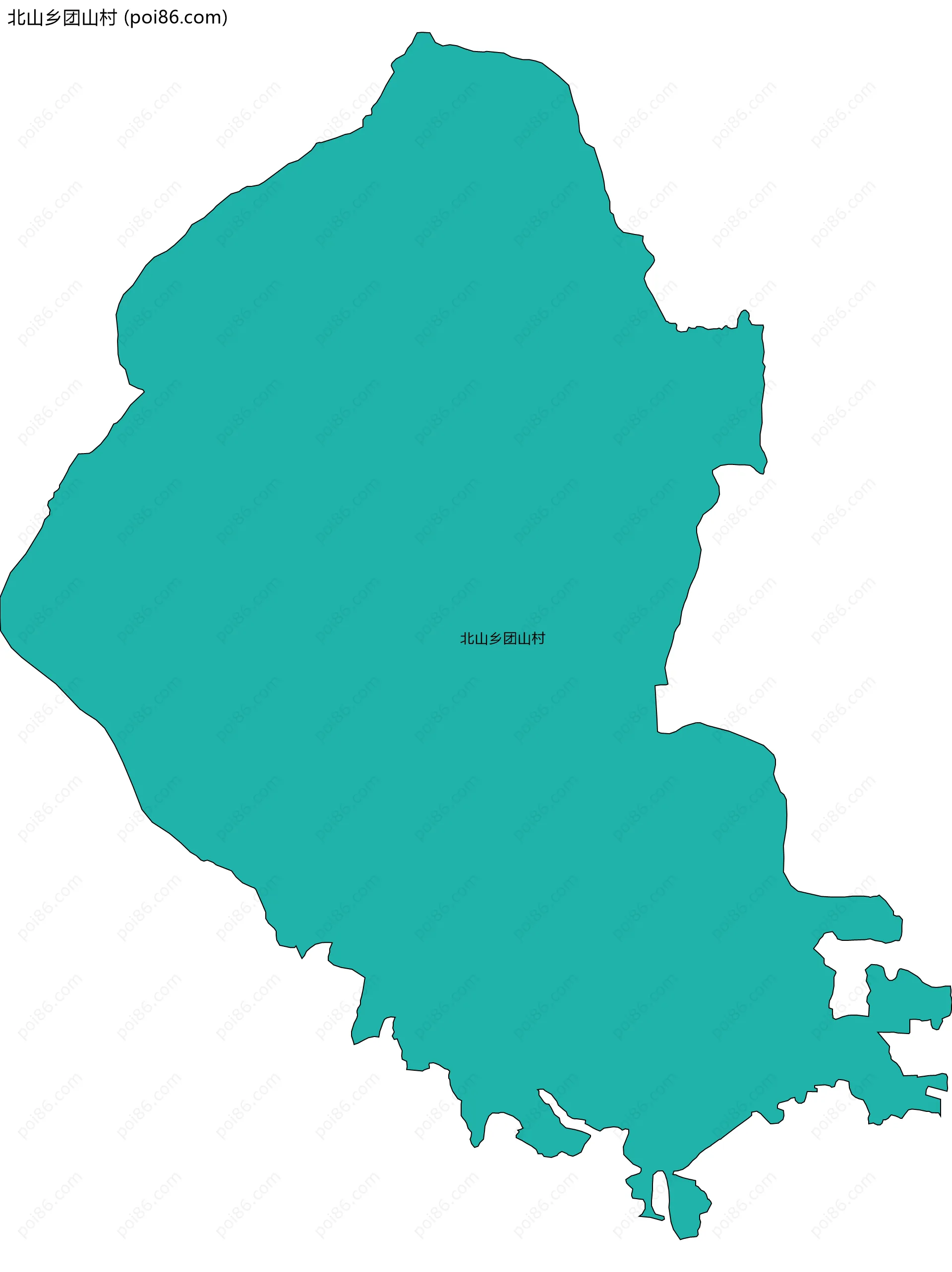 北山乡团山村边界地图