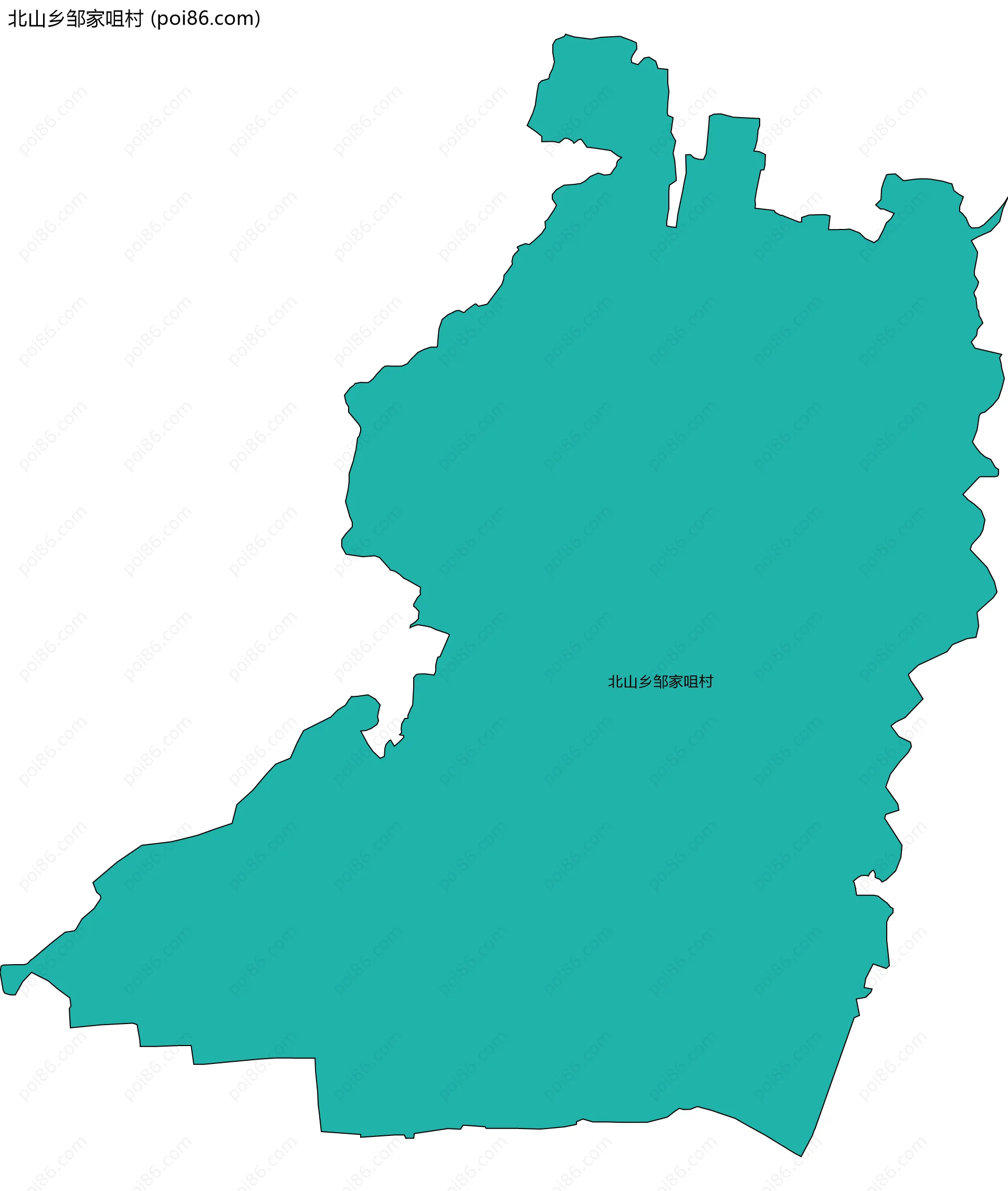 北山乡邹家咀村边界地图