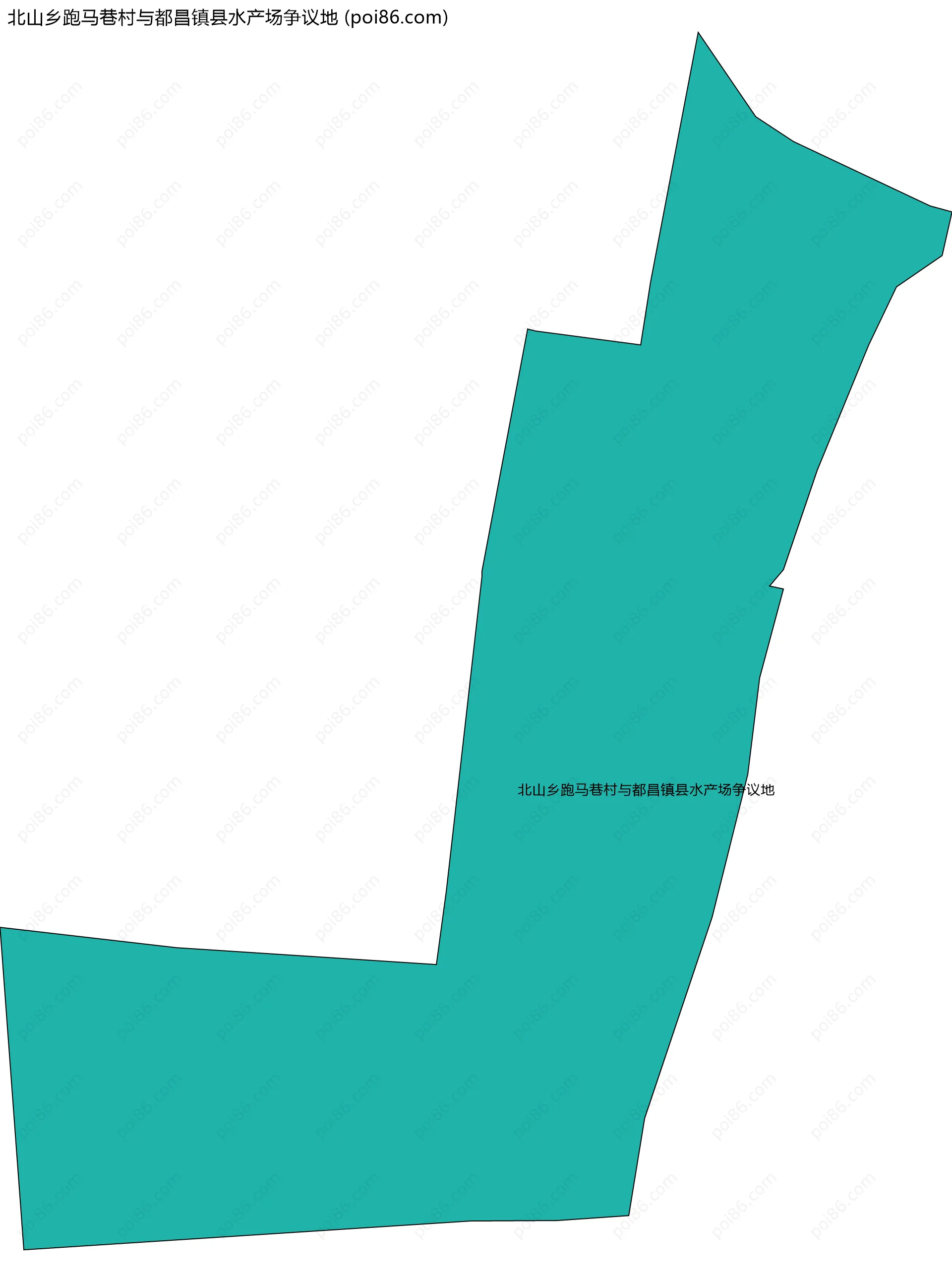北山乡跑马巷村与都昌镇县水产场争议地边界地图