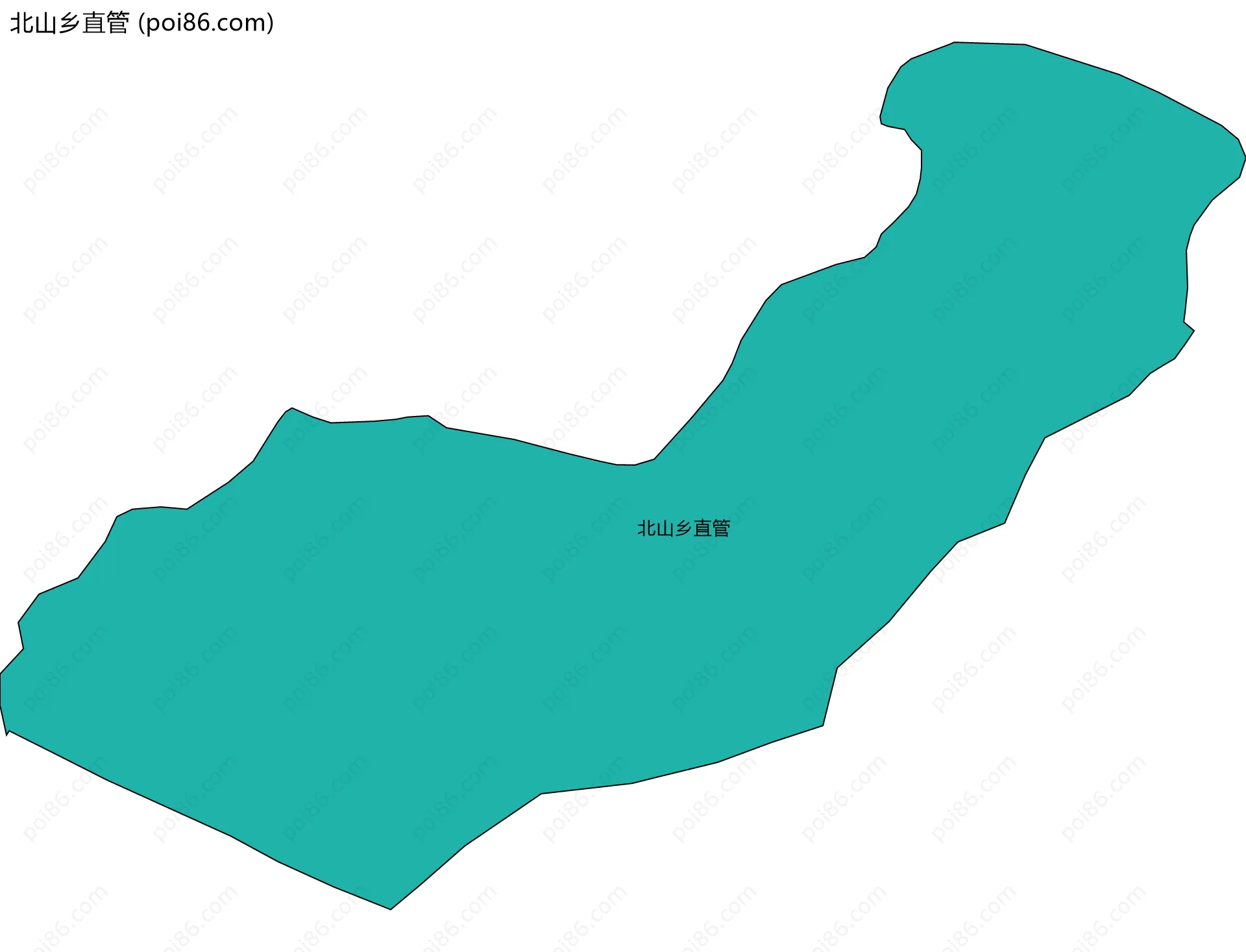 北山乡直管边界地图