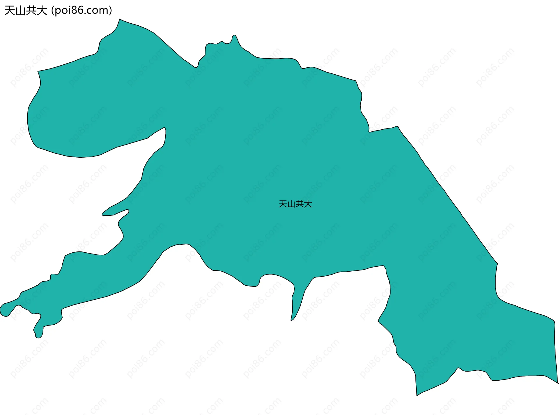 天山共大边界地图