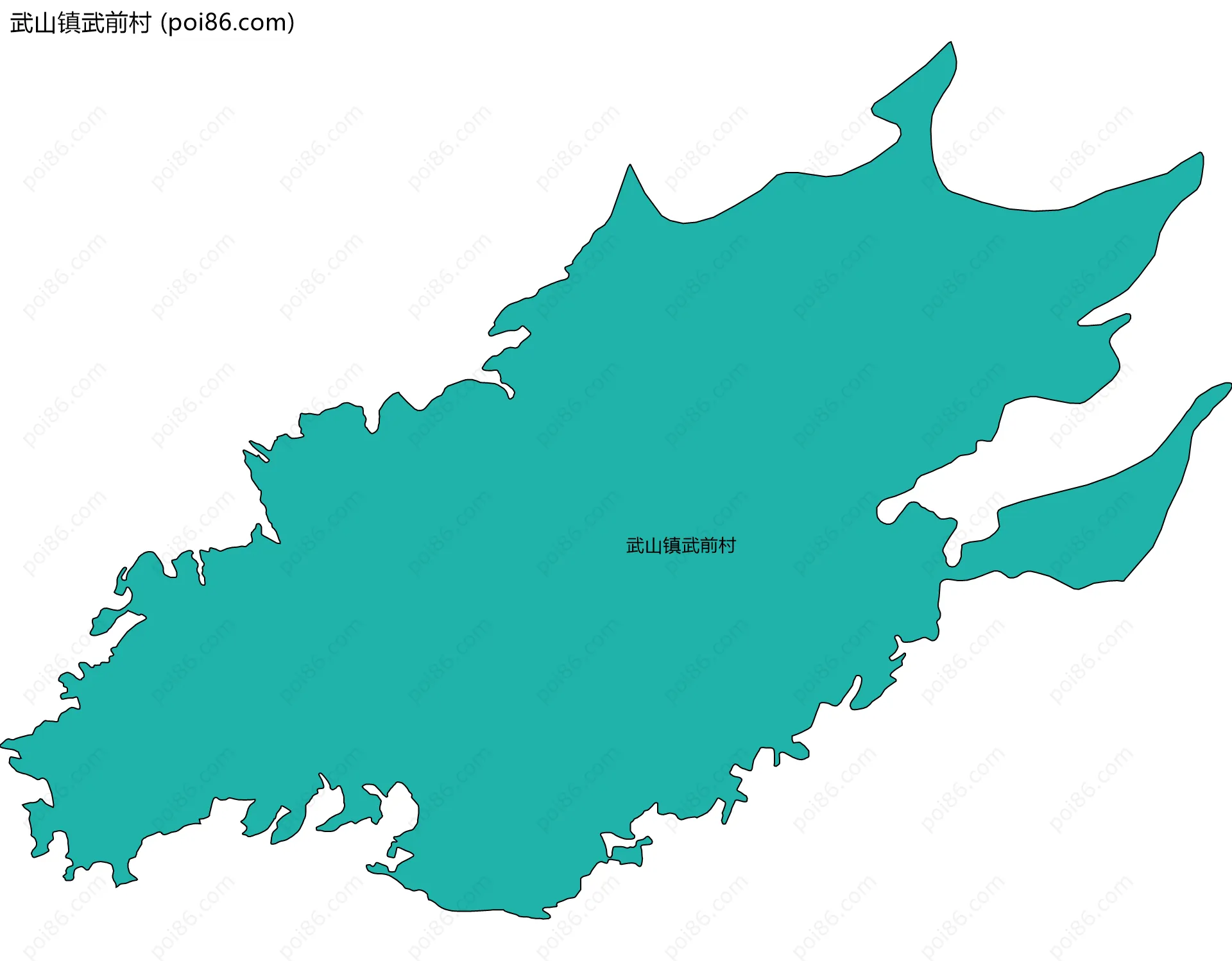 武山镇武前村边界地图