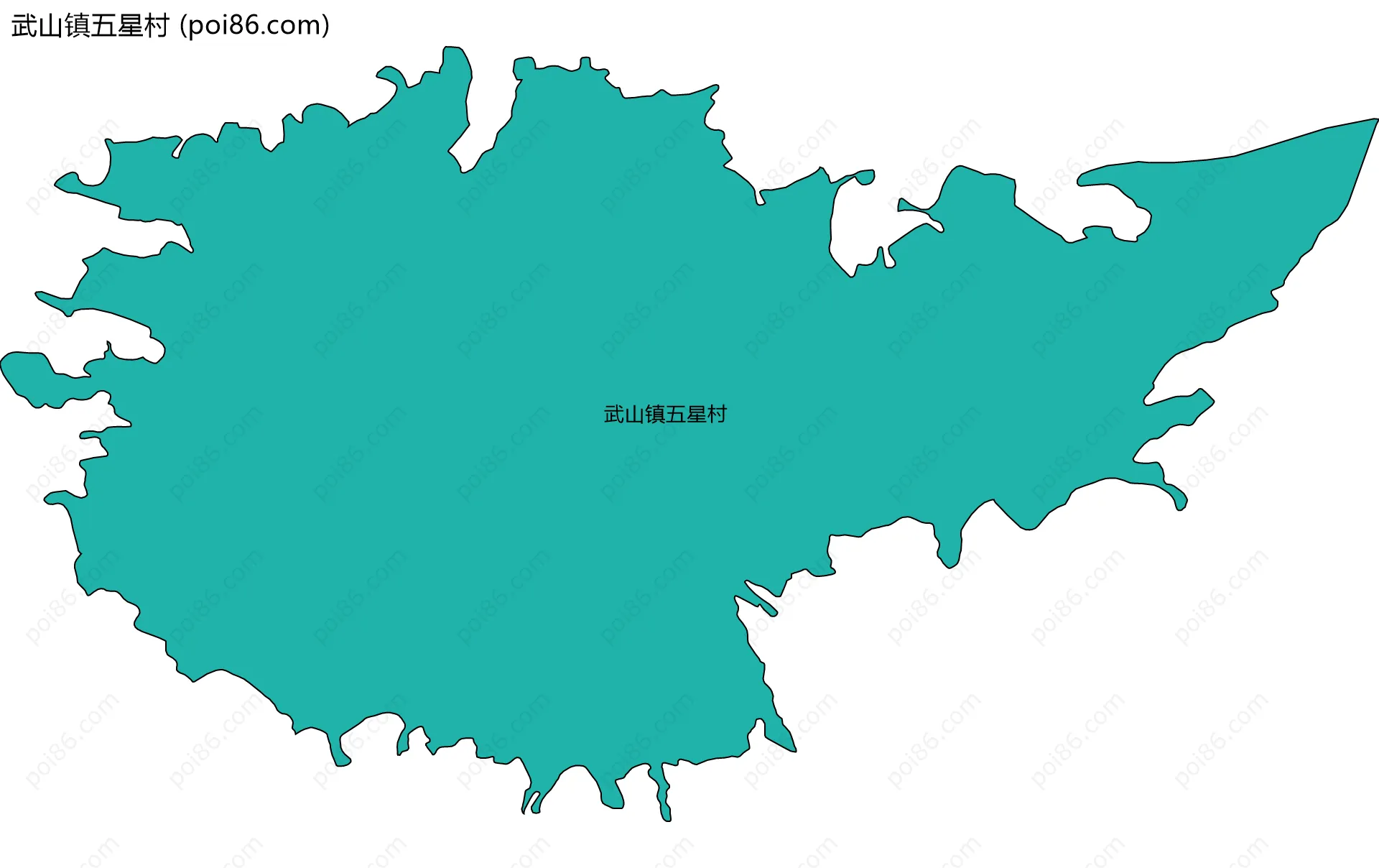 武山镇五星村边界地图