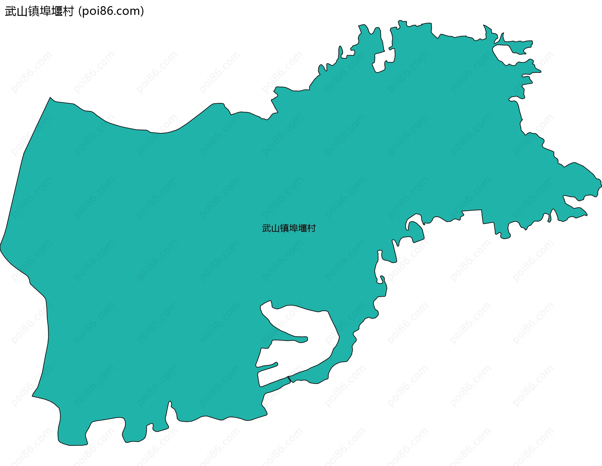 武山镇埠堰村边界地图