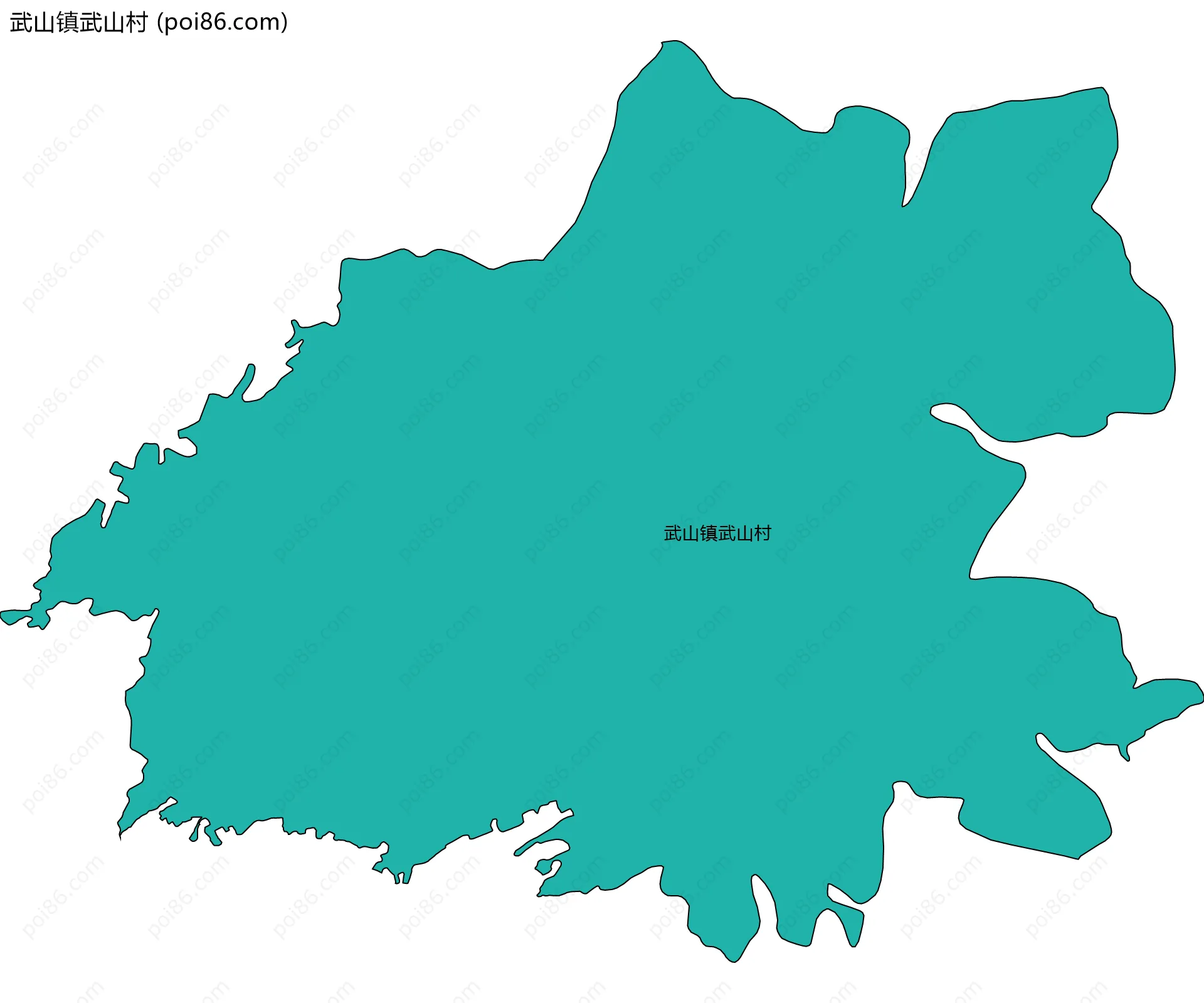 武山镇武山村边界地图
