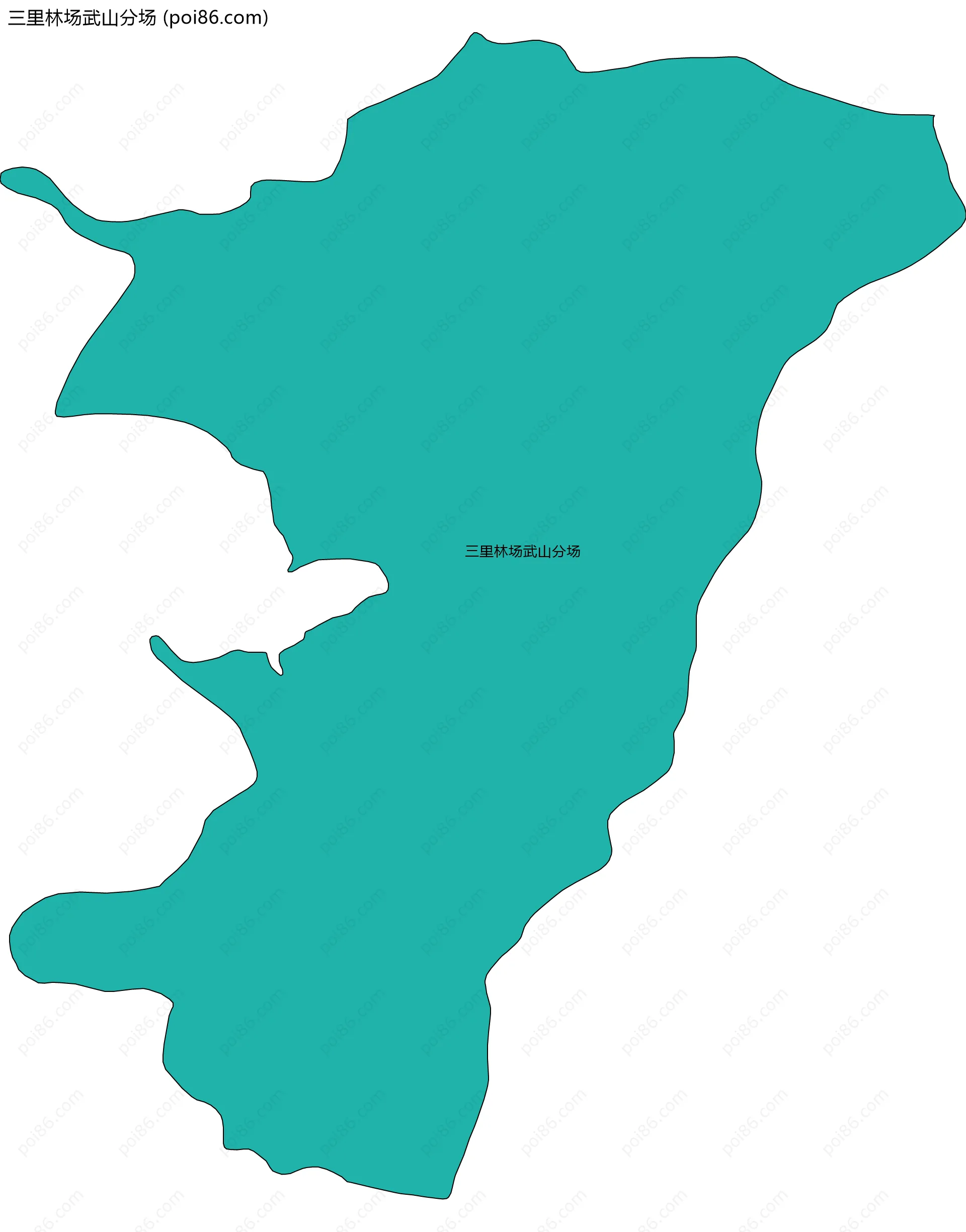 三里林场武山分场边界地图