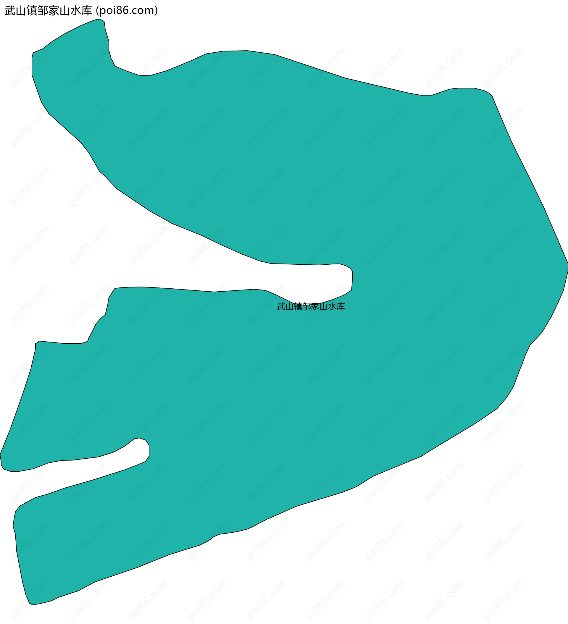 武山镇邹家山水库边界地图