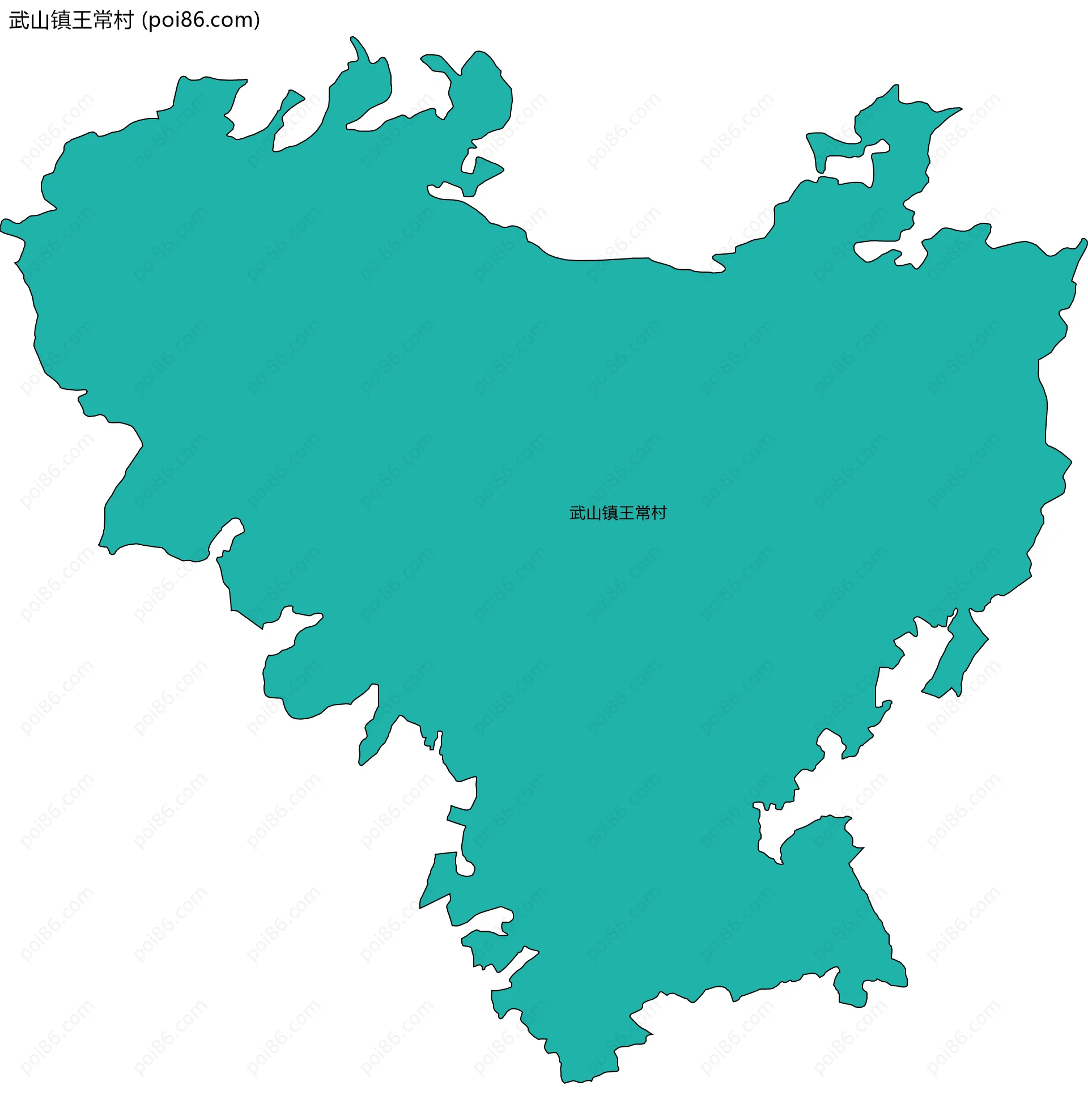 武山镇王常村边界地图