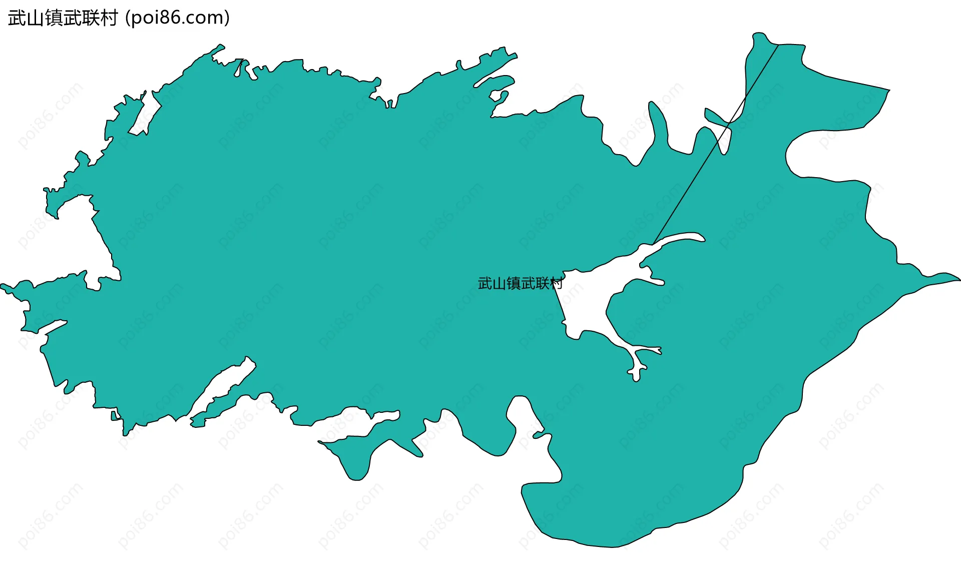 武山镇武联村边界地图