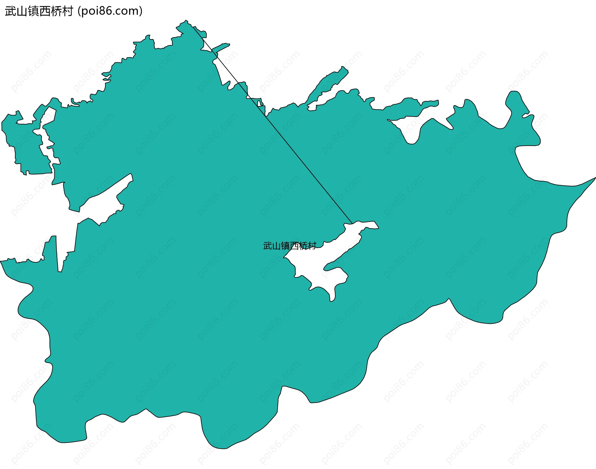 武山镇西桥村边界地图
