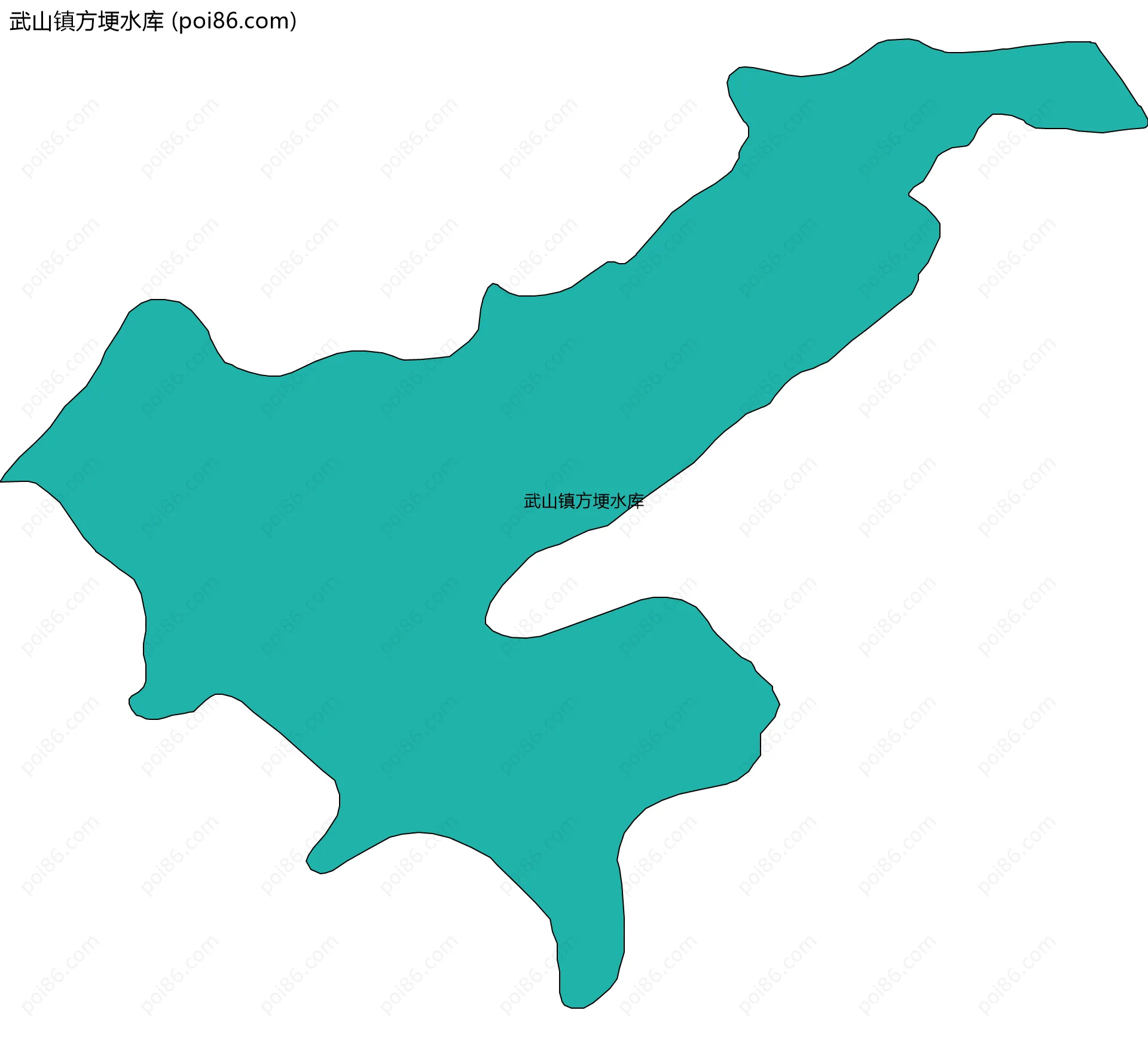 武山镇方埂水库边界地图