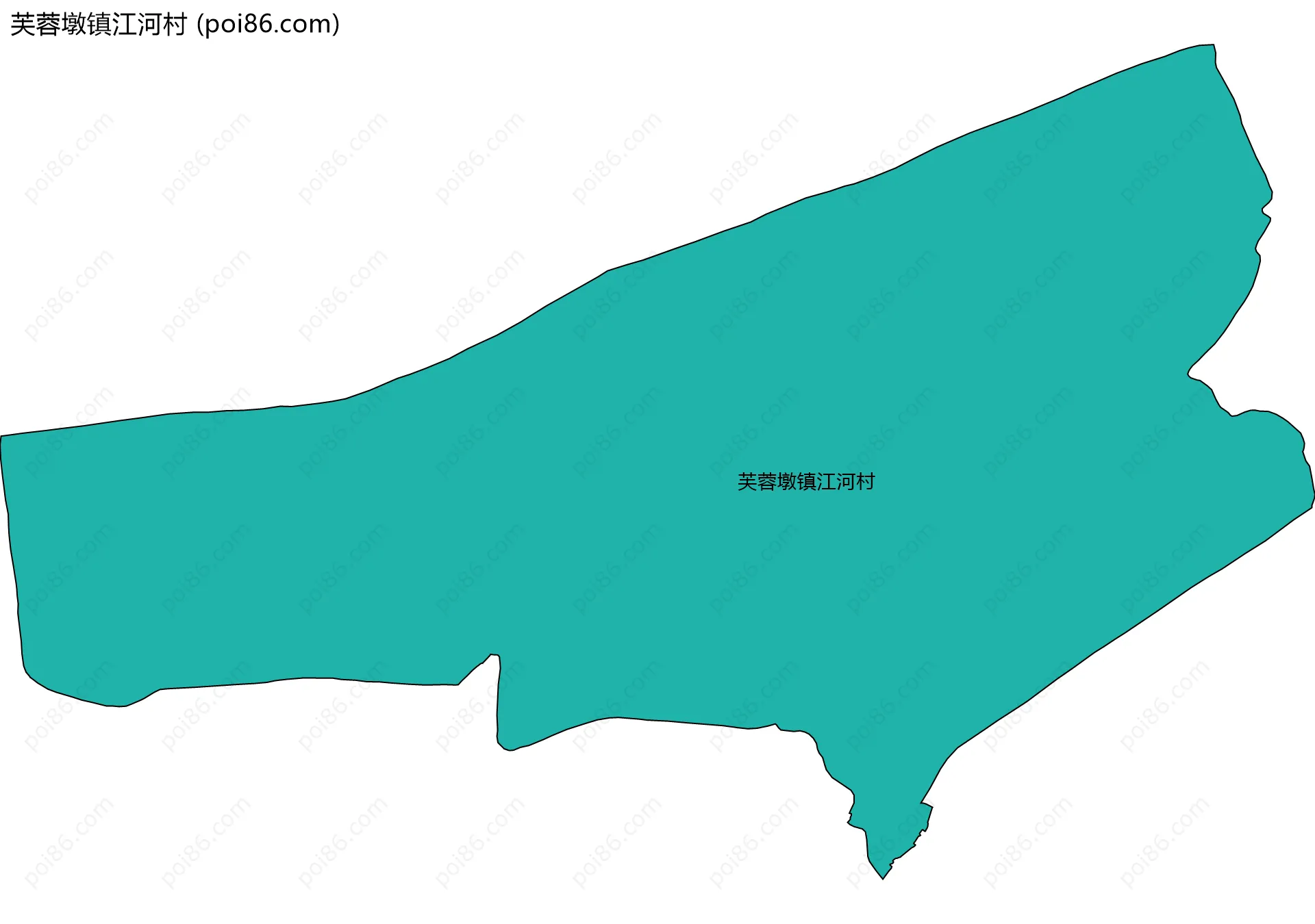 芙蓉墩镇江河村边界地图