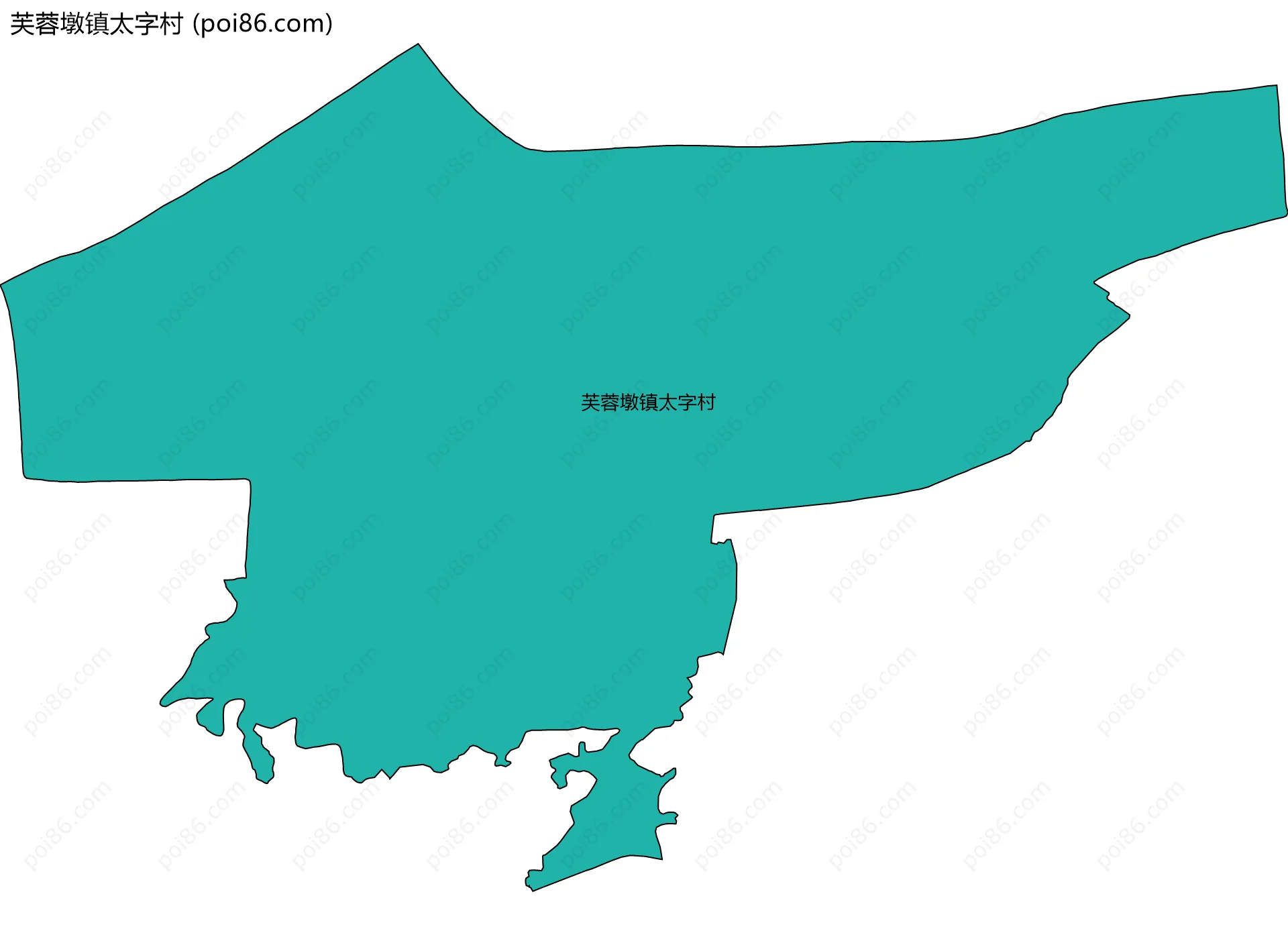 芙蓉墩镇太字村边界地图