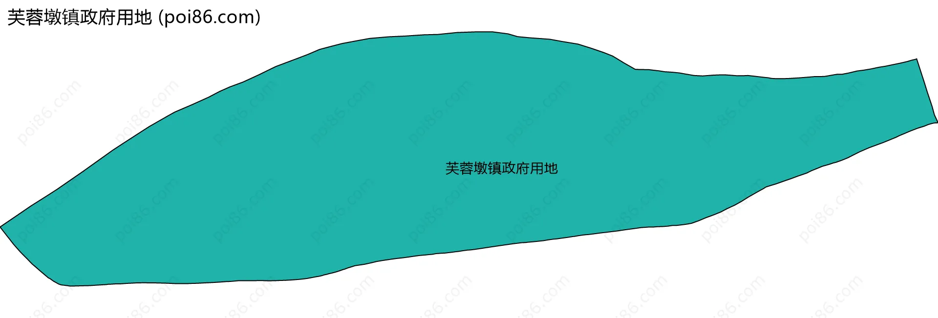 芙蓉墩镇政府用地边界地图