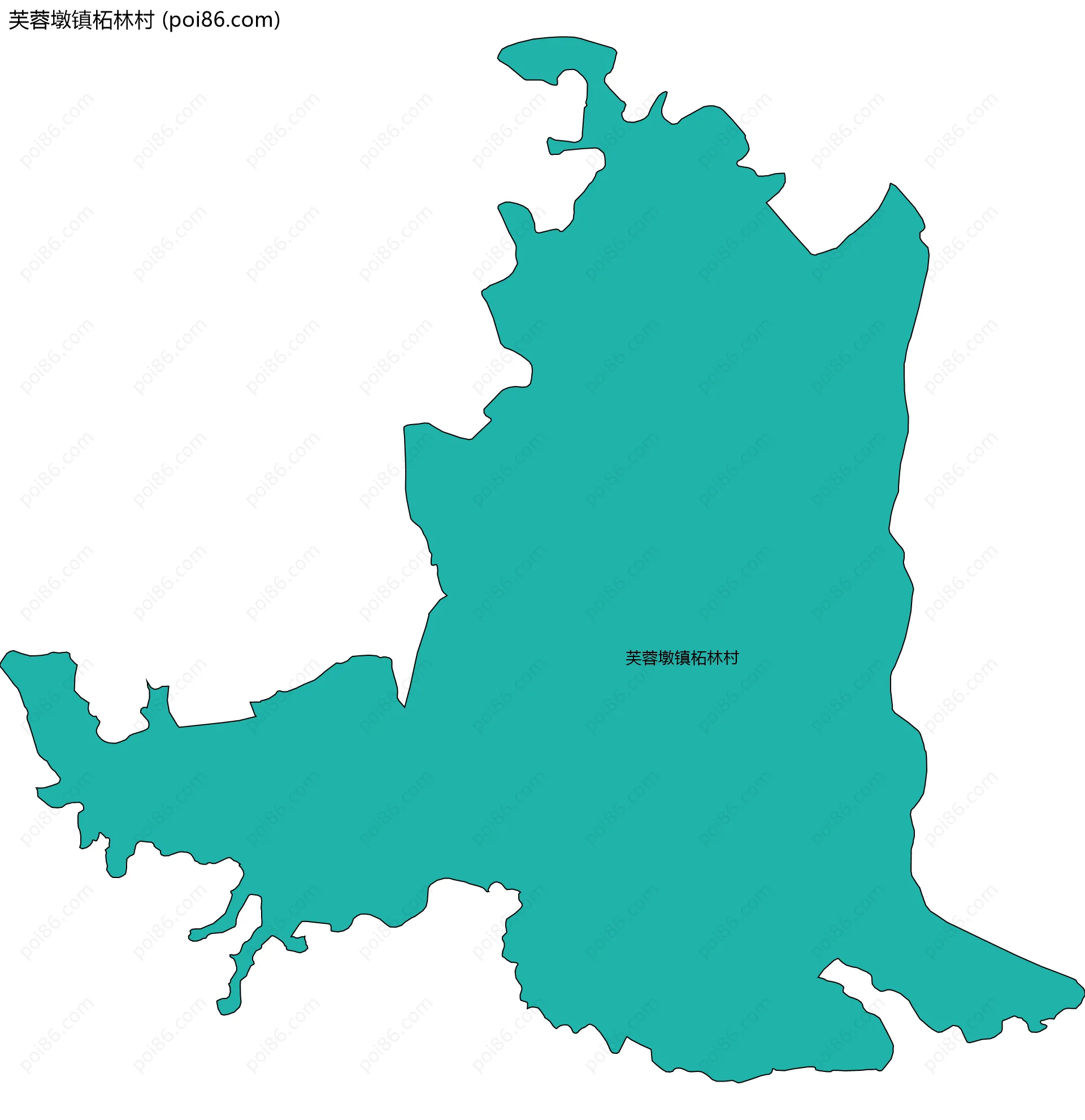 芙蓉墩镇柘林村边界地图