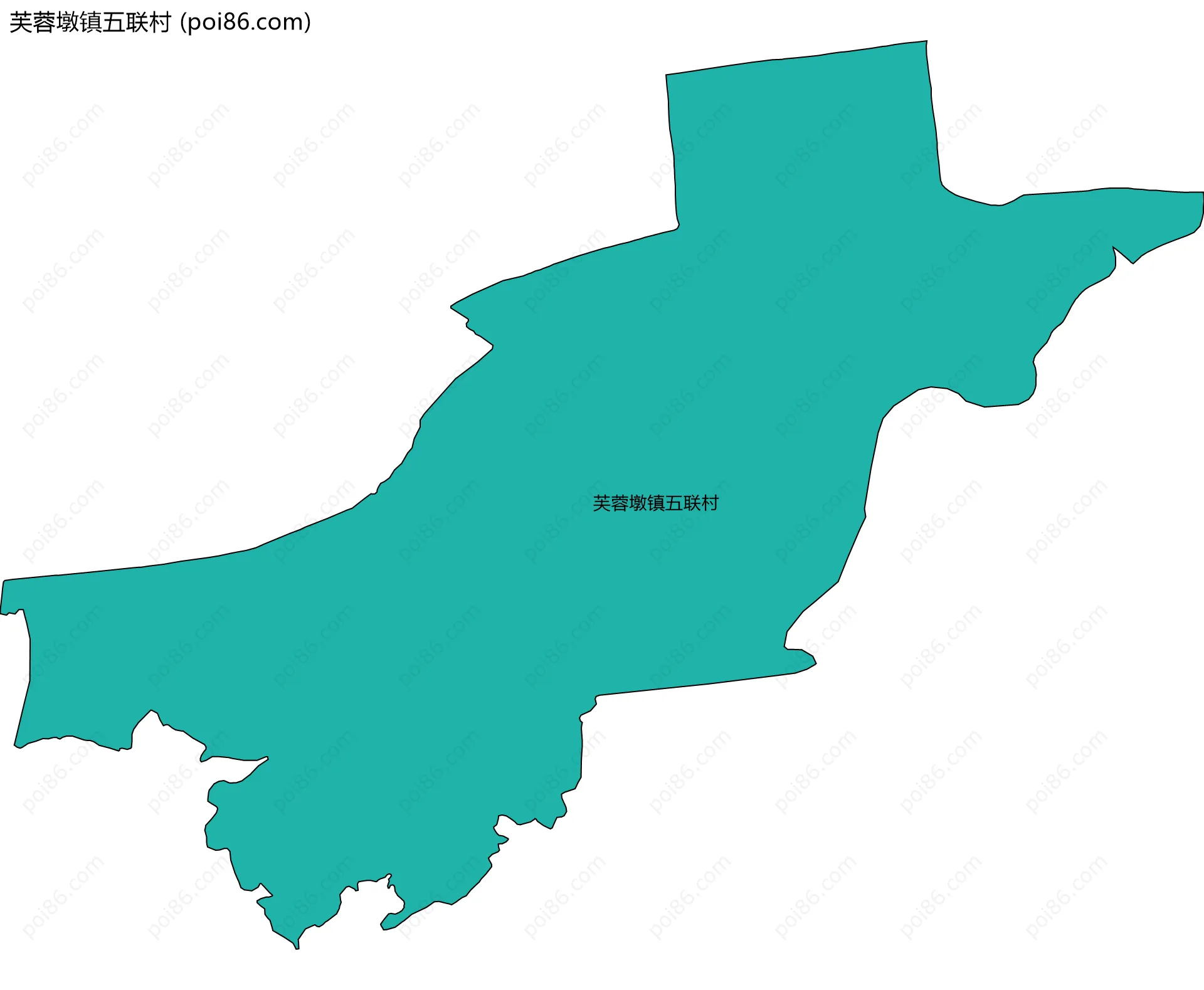 芙蓉墩镇五联村边界地图