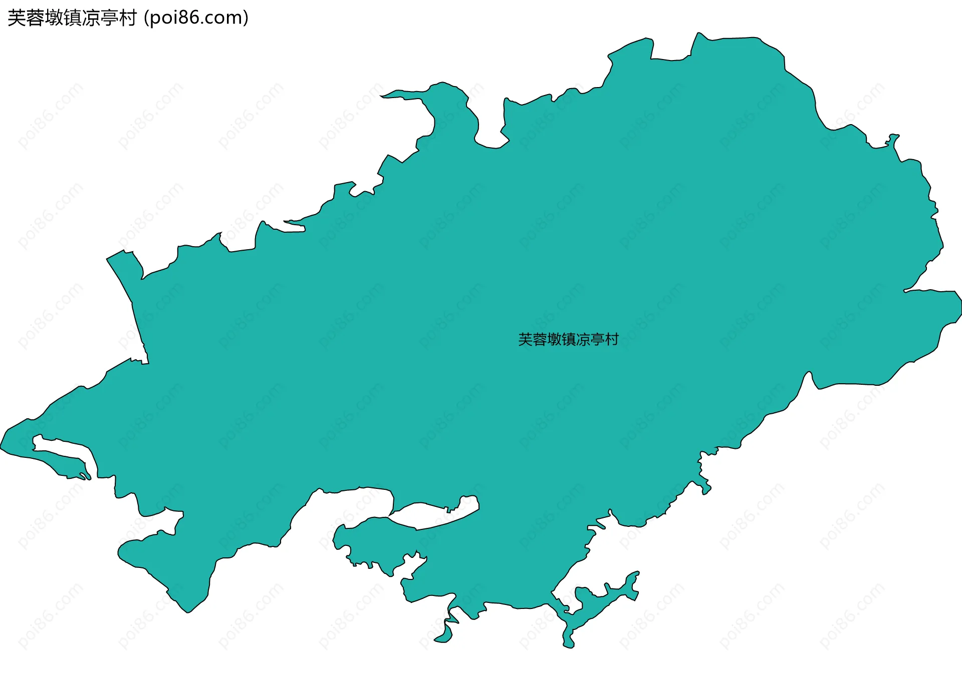 芙蓉墩镇凉亭村边界地图