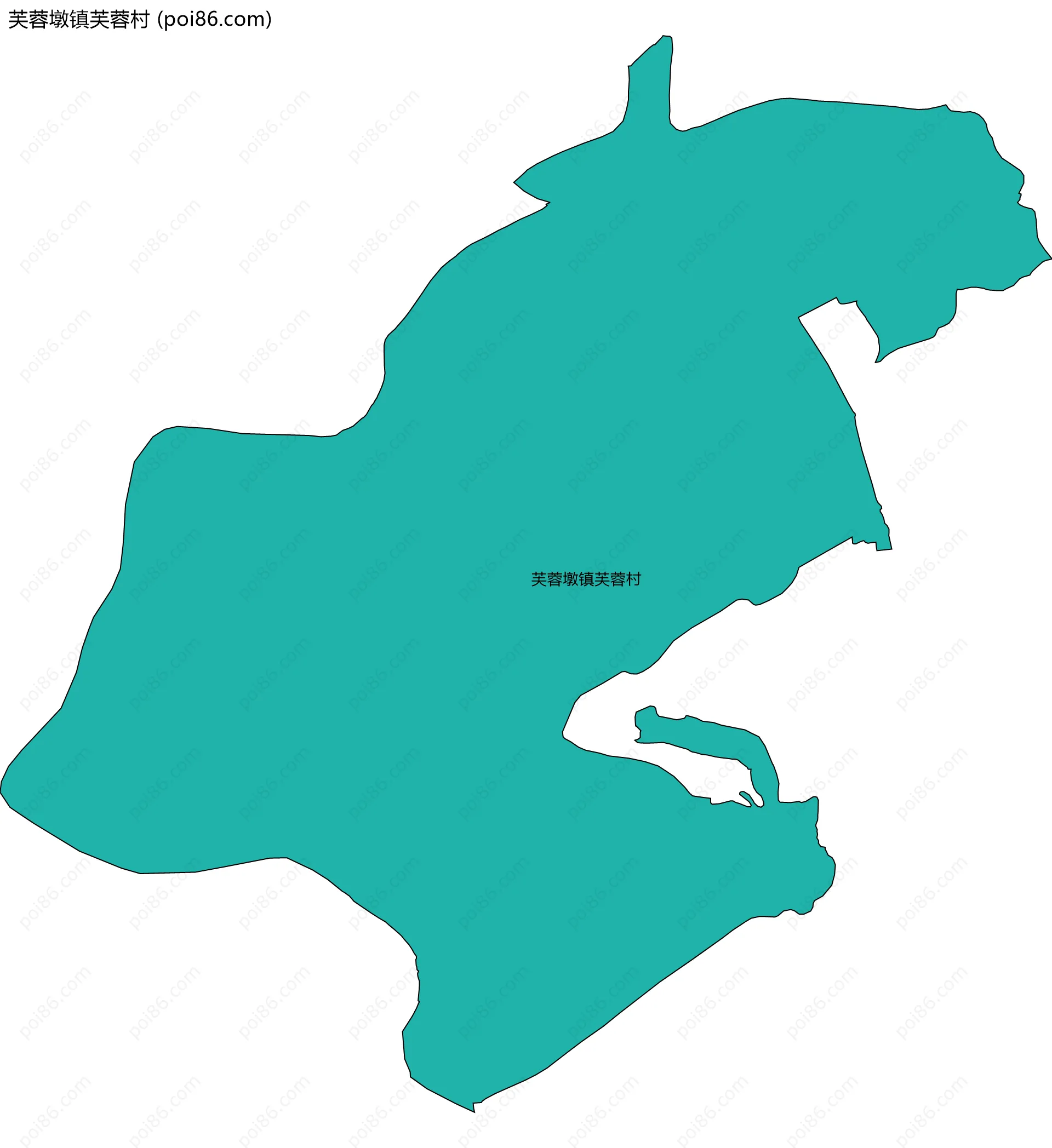 芙蓉墩镇芙蓉村边界地图