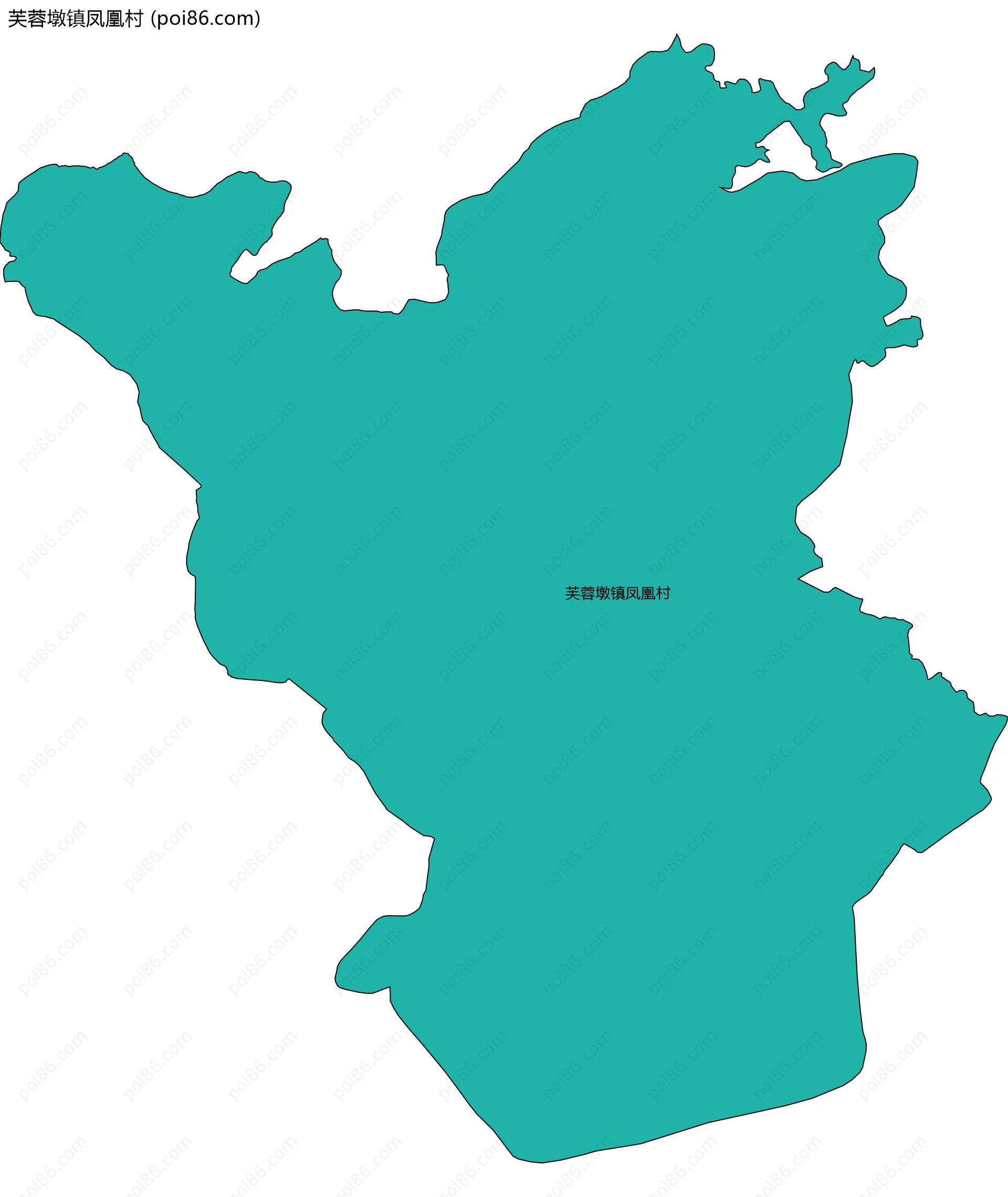 芙蓉墩镇凤凰村边界地图