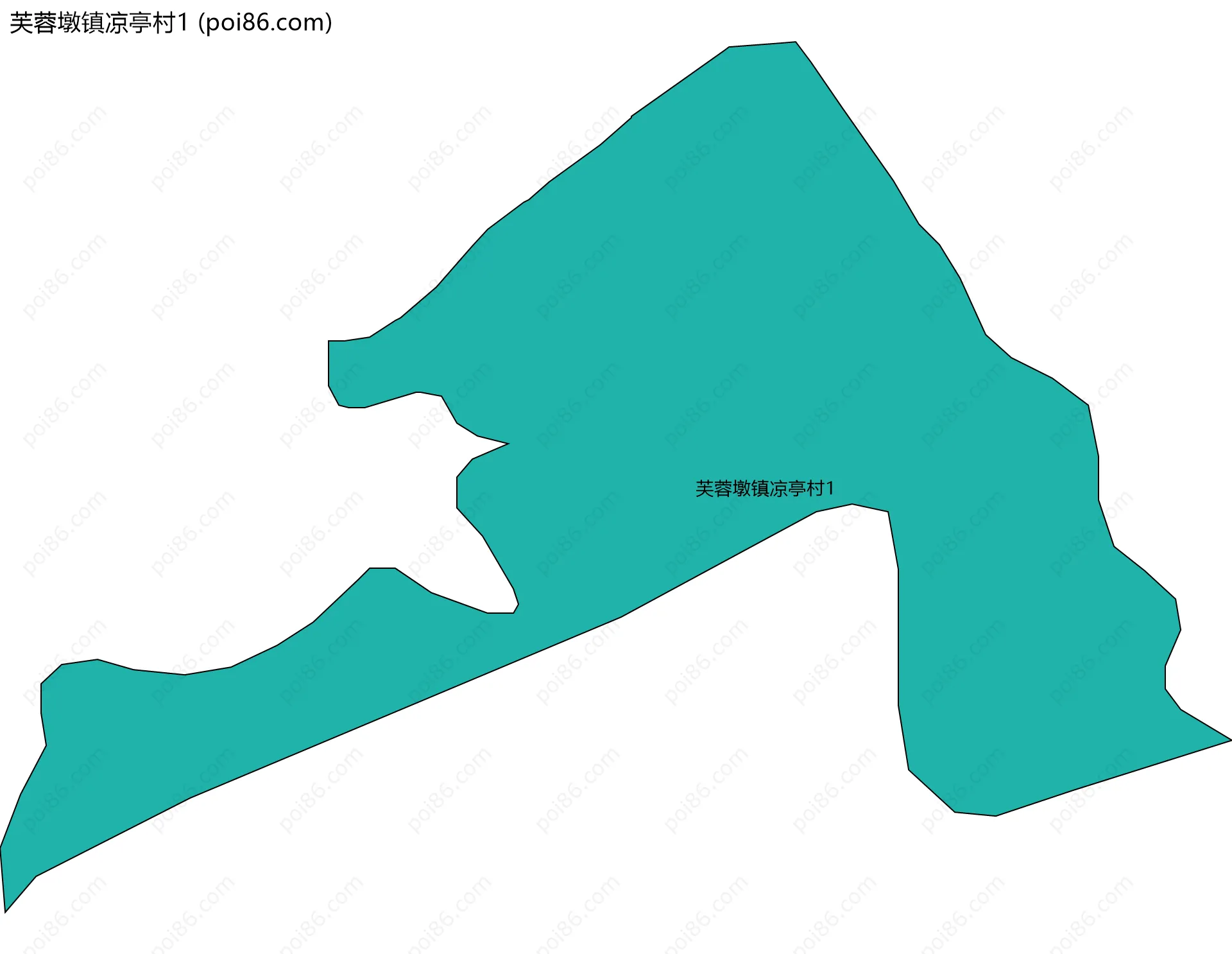 芙蓉墩镇凉亭村1边界地图