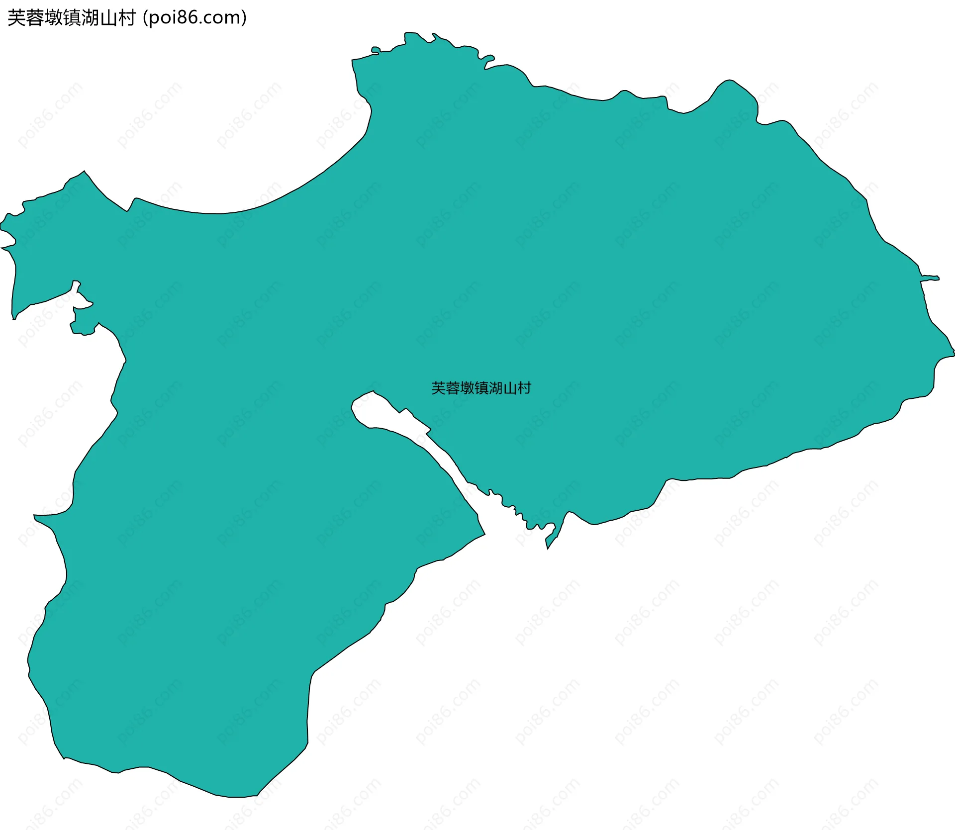 芙蓉墩镇湖山村边界地图