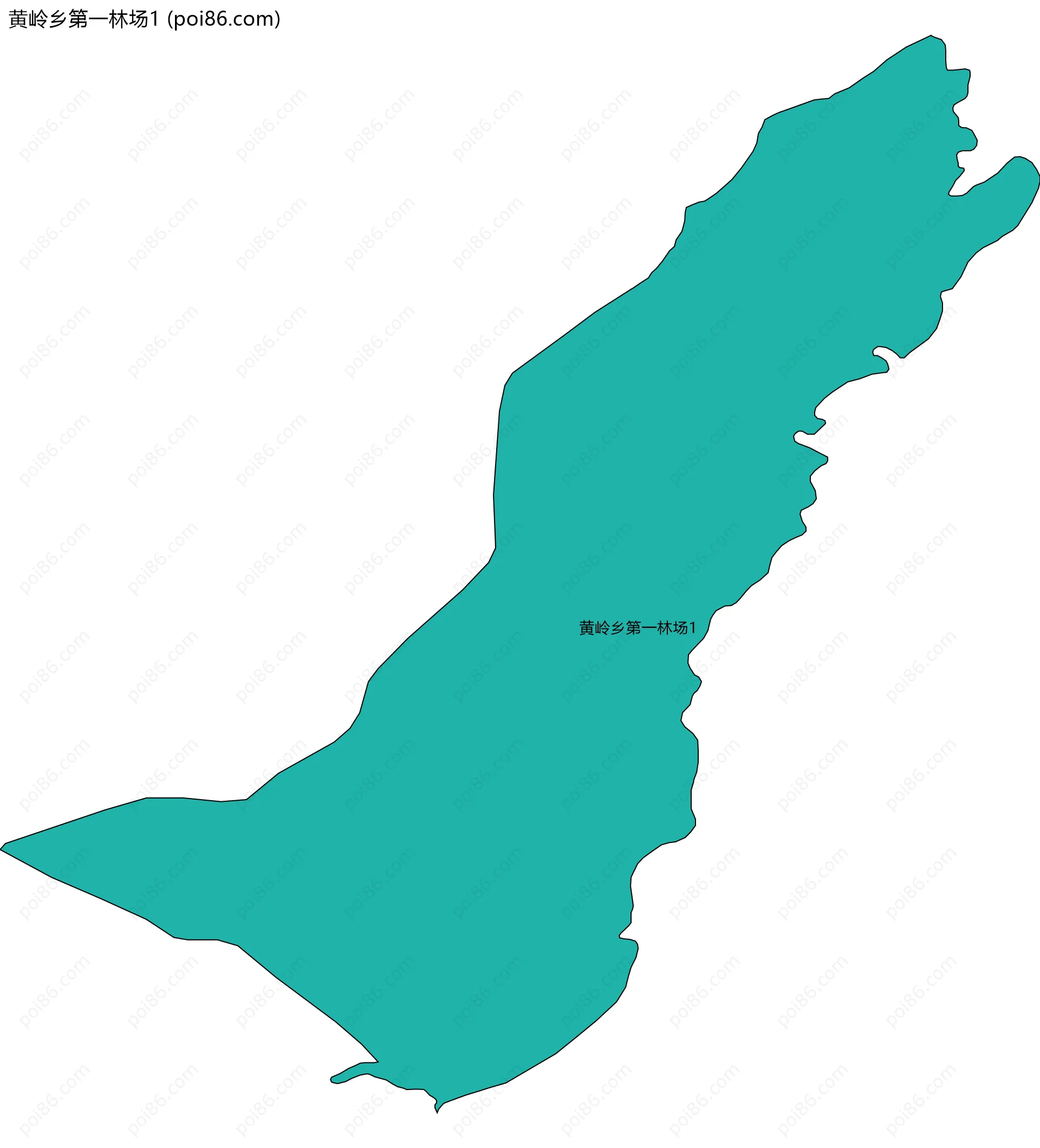黄岭乡第一林场1边界地图