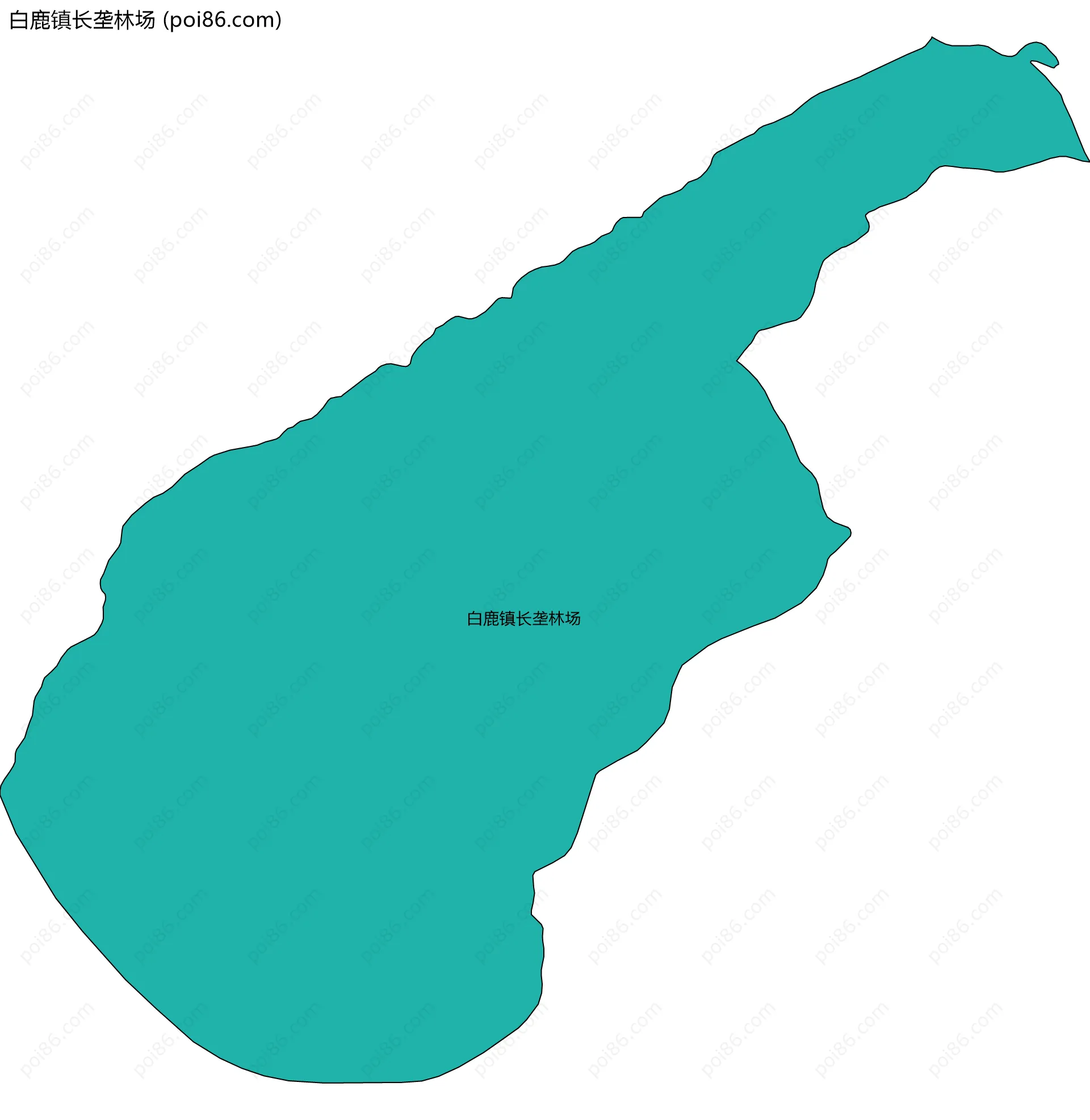 白鹿镇长垄林场边界地图