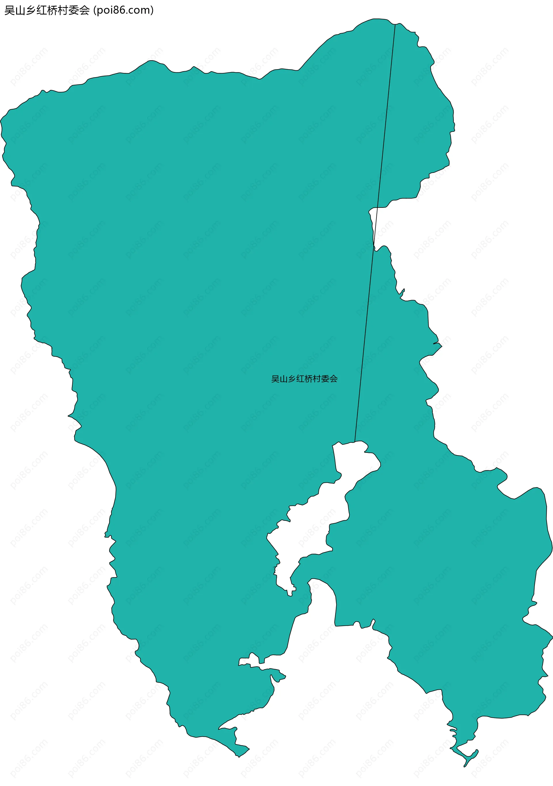 吴山乡红桥村委会边界地图