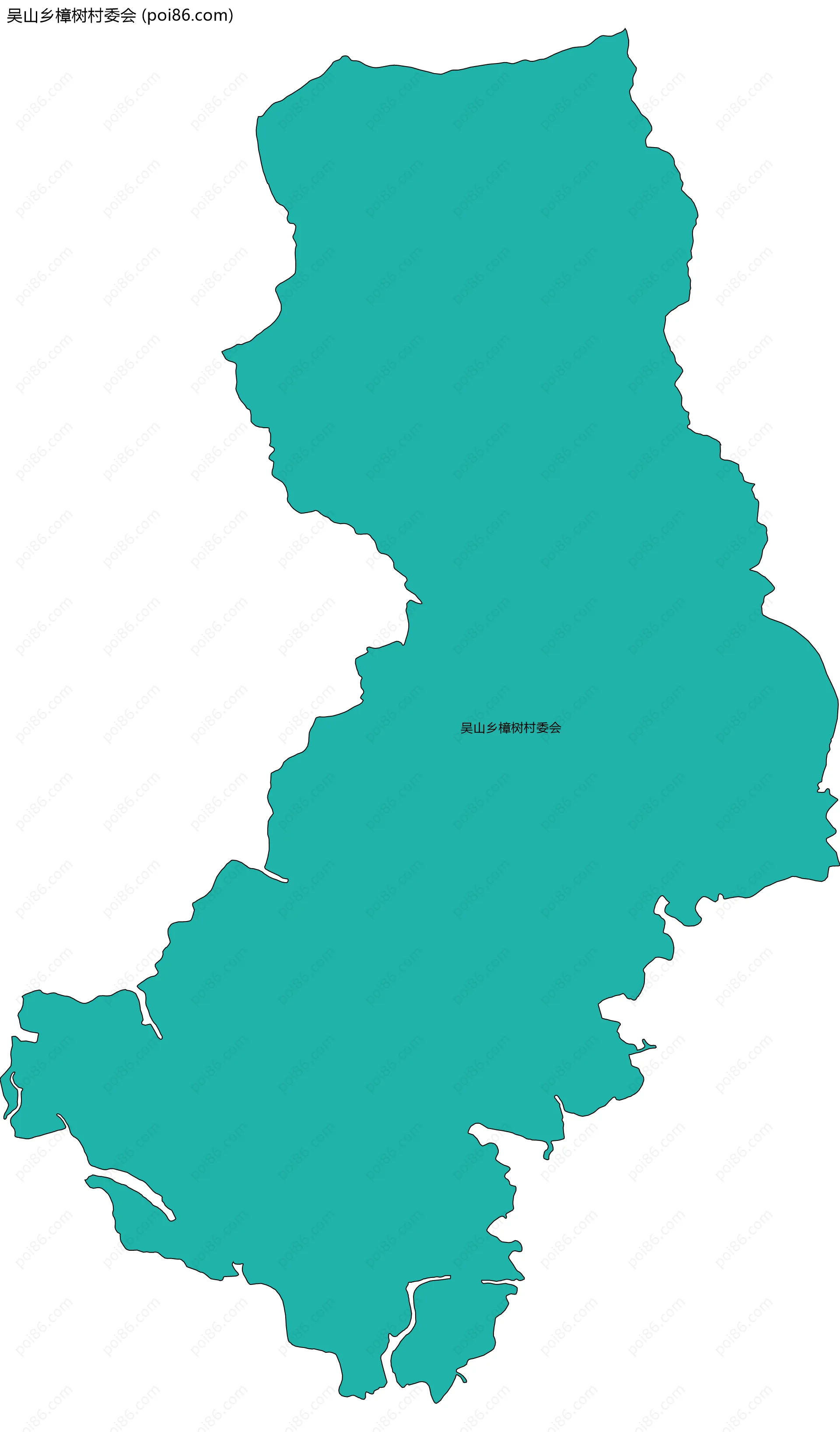 吴山乡樟树村委会边界地图