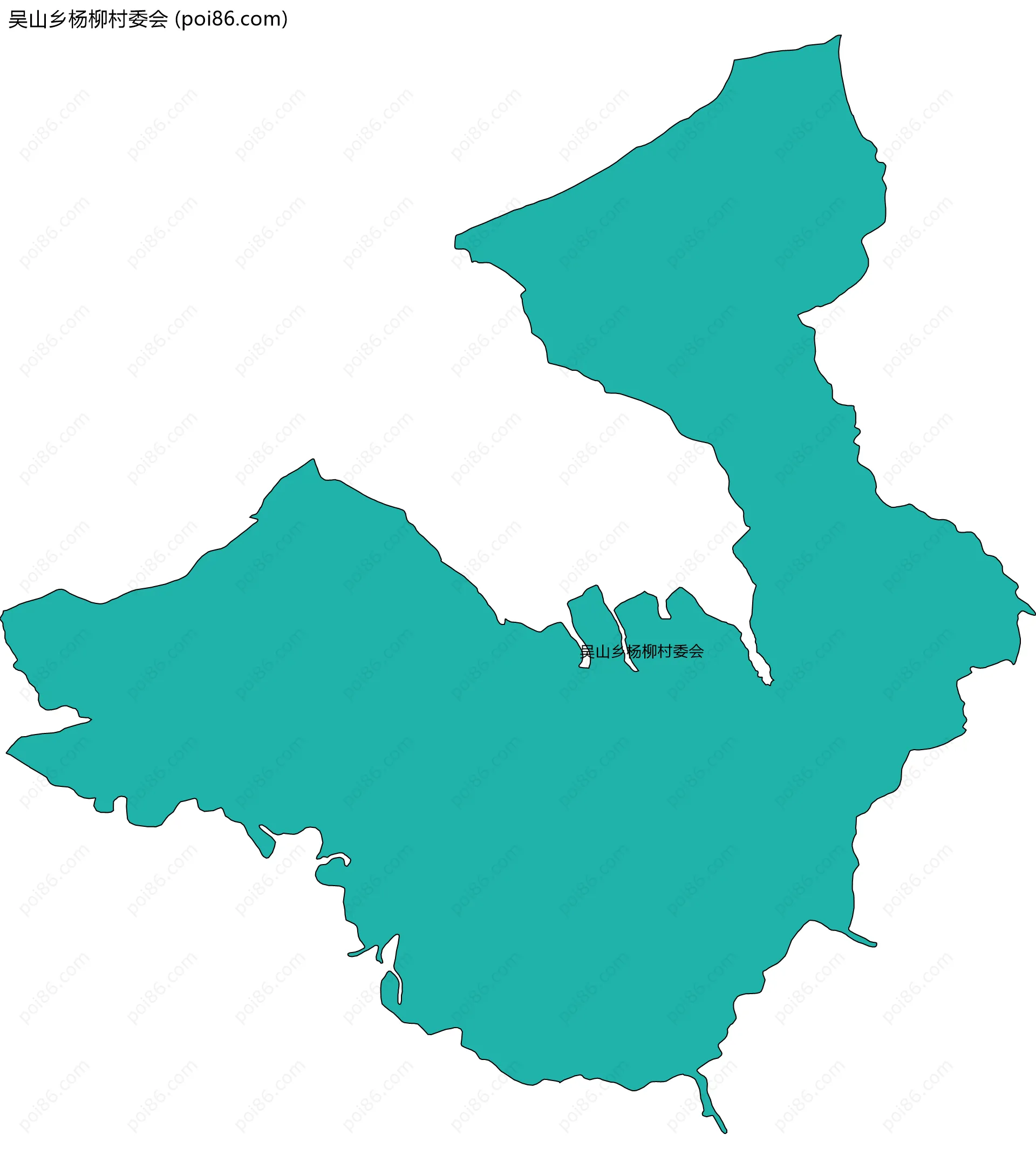 吴山乡杨柳村委会边界地图