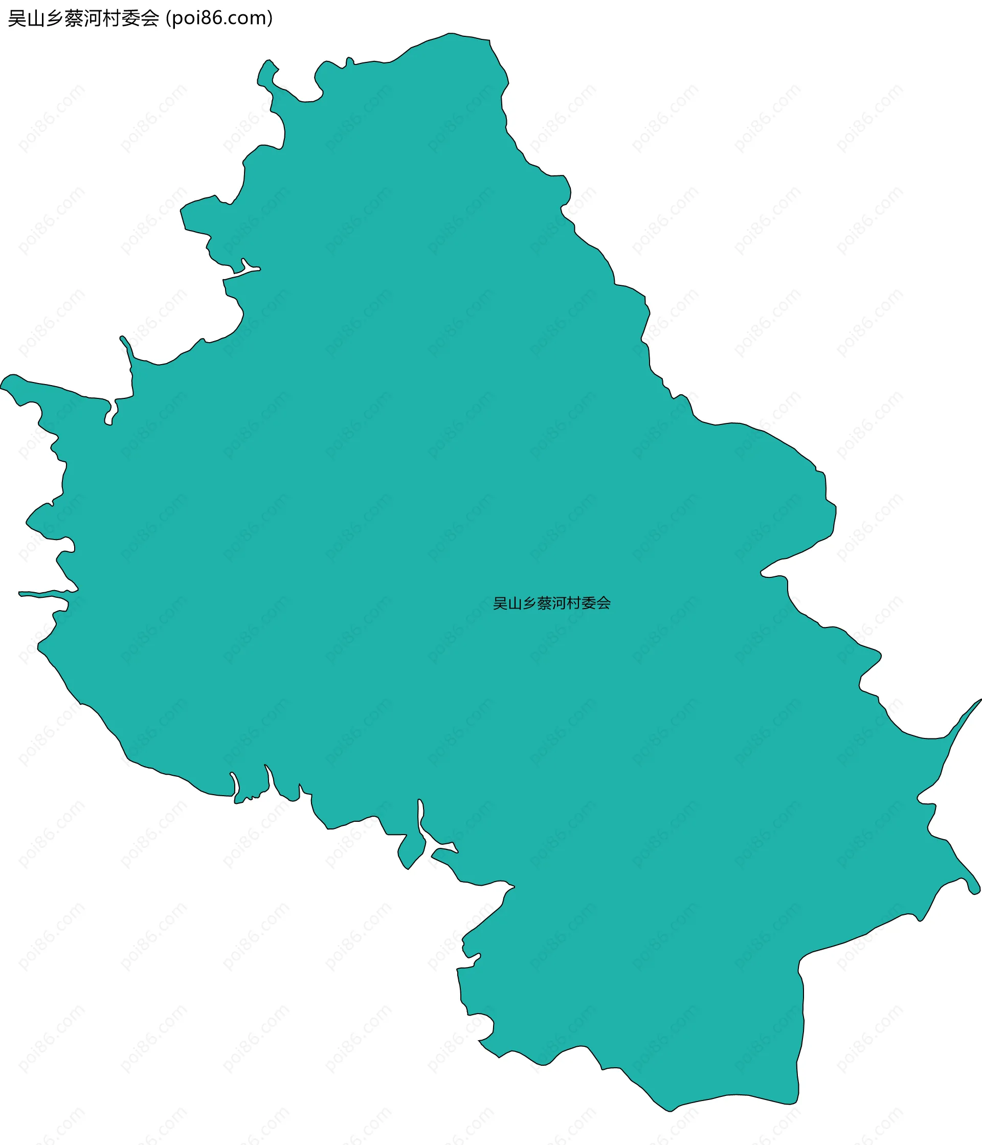 吴山乡蔡河村委会边界地图