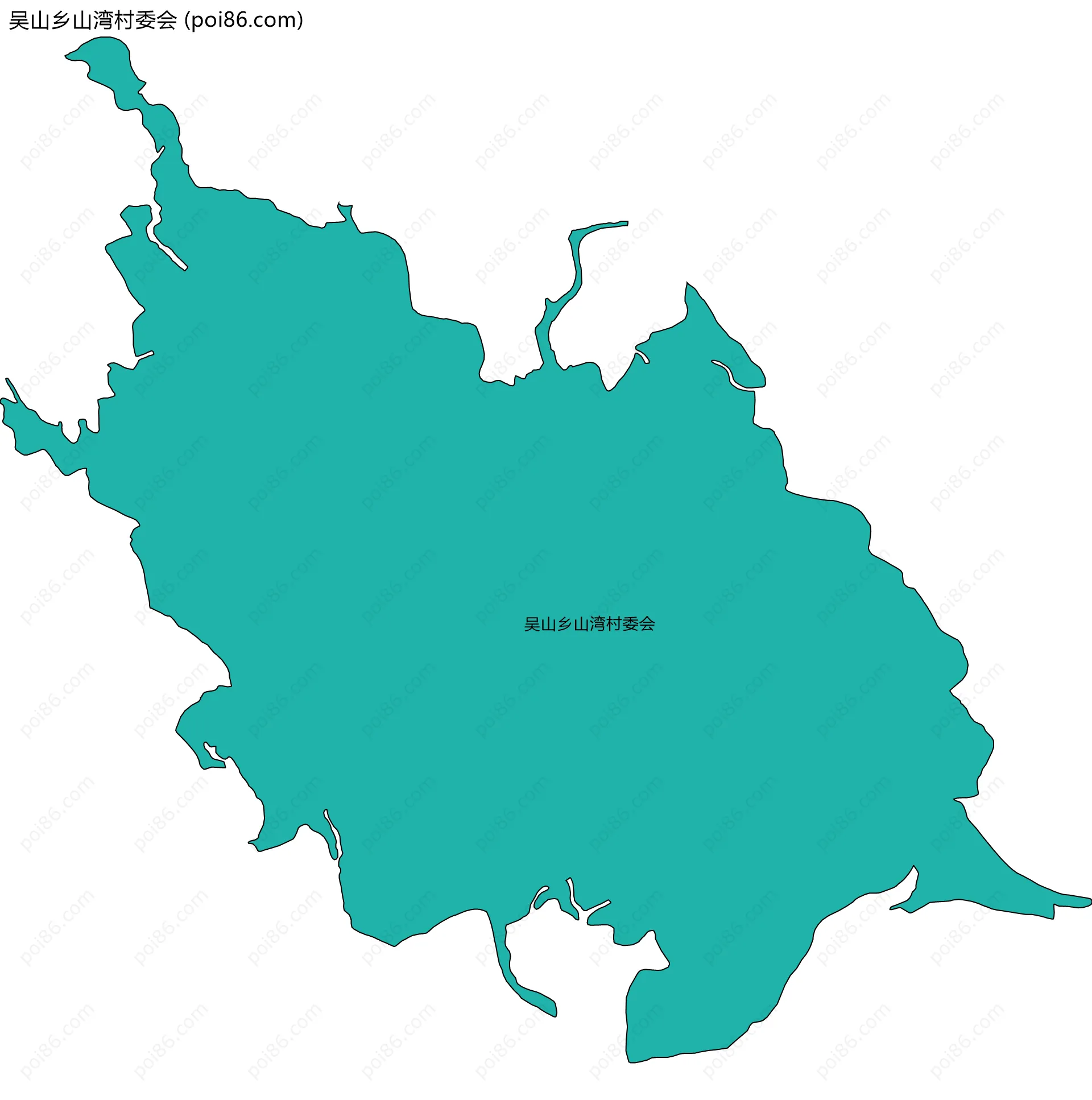 吴山乡山湾村委会边界地图