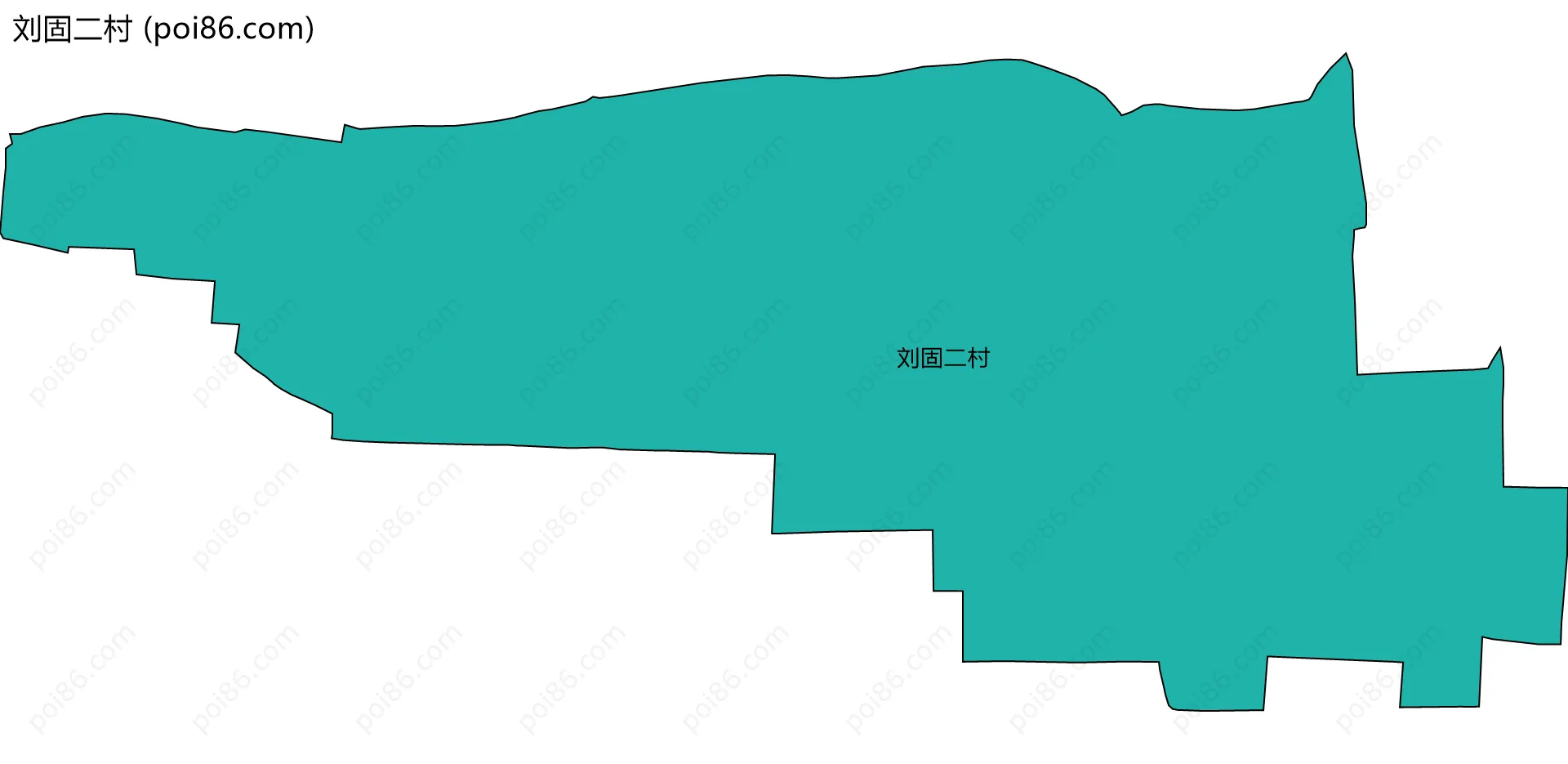刘固二村边界地图