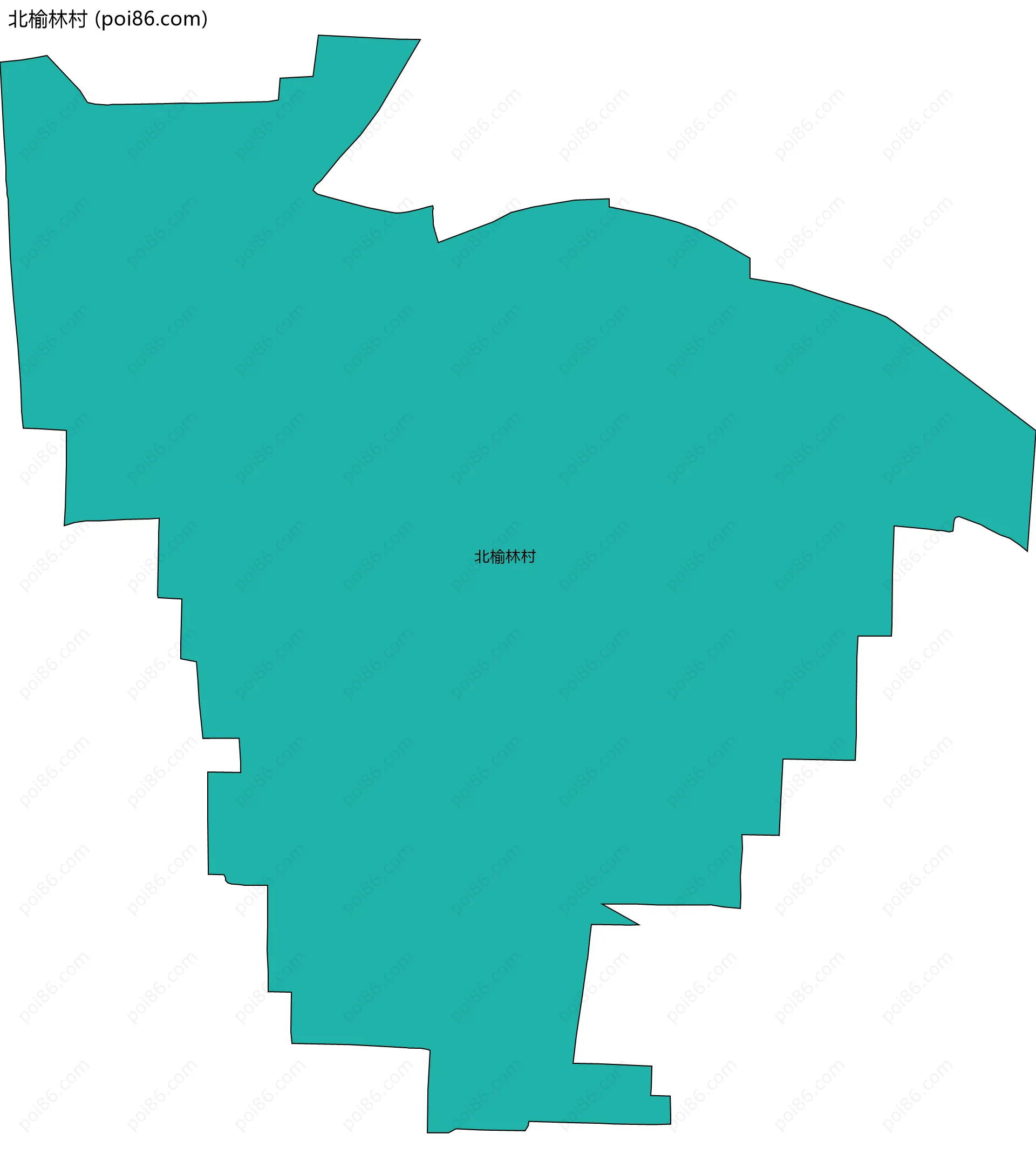 北榆林村边界地图