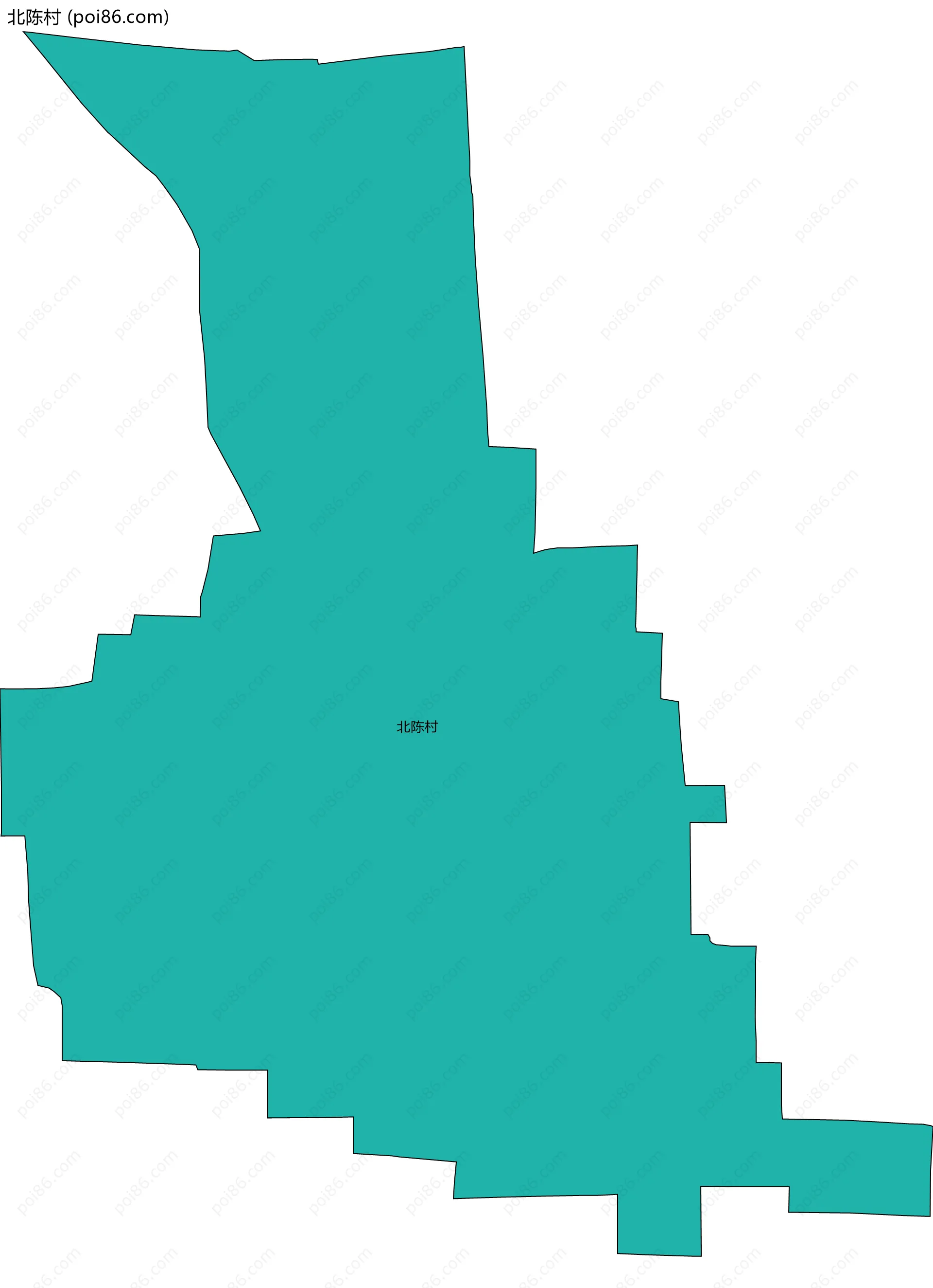 北陈村边界地图