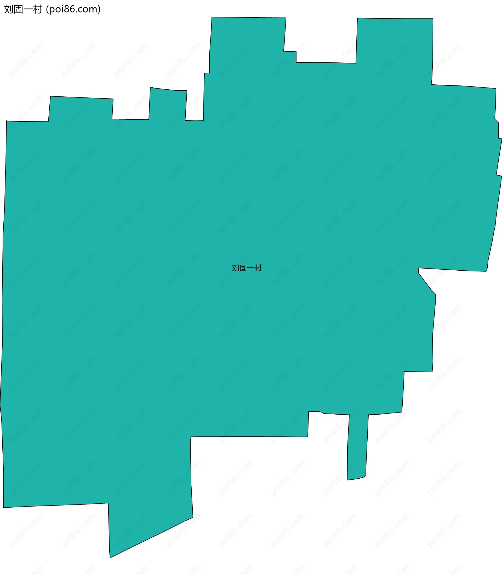 刘固一村边界地图