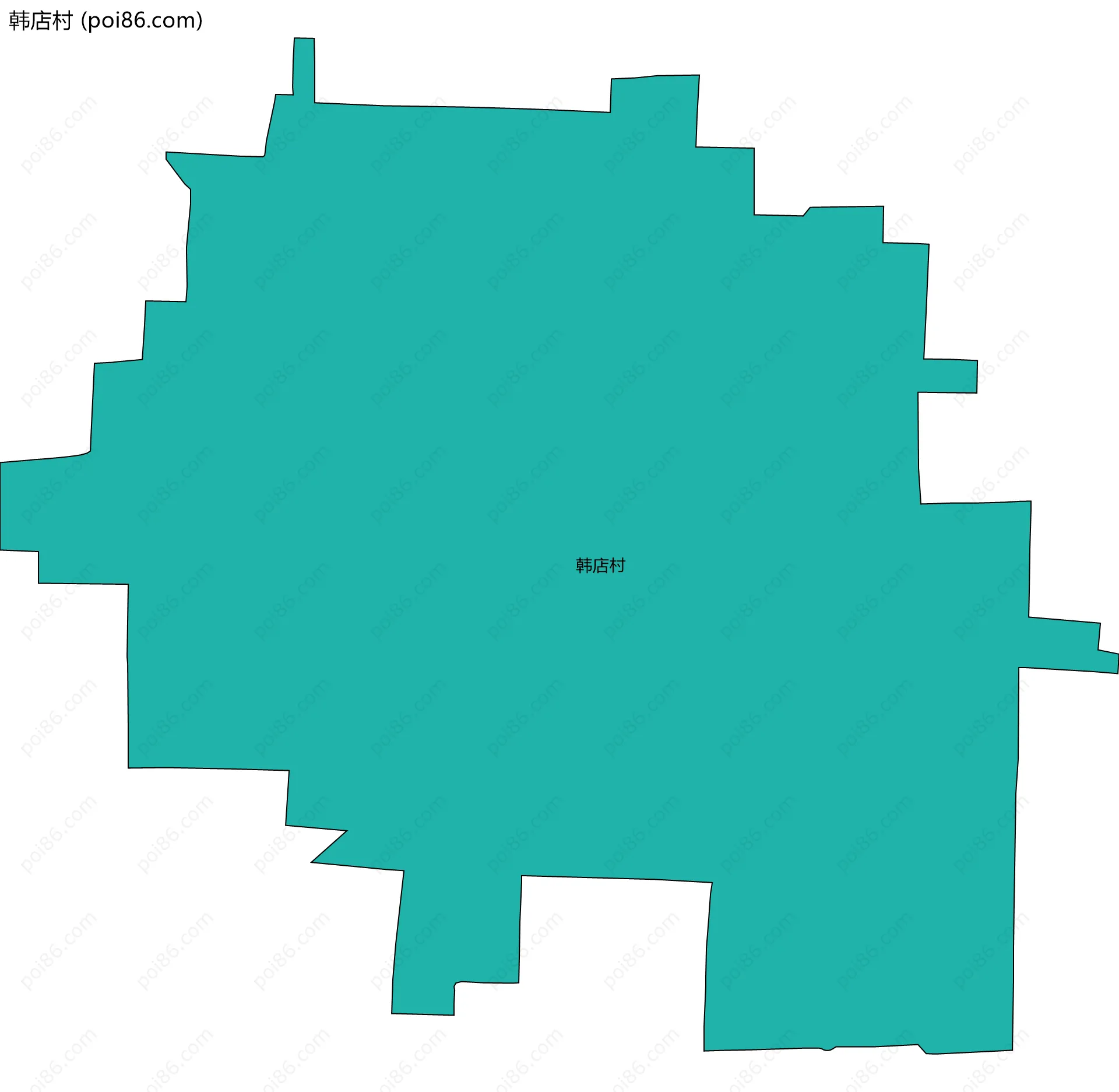 韩店村边界地图