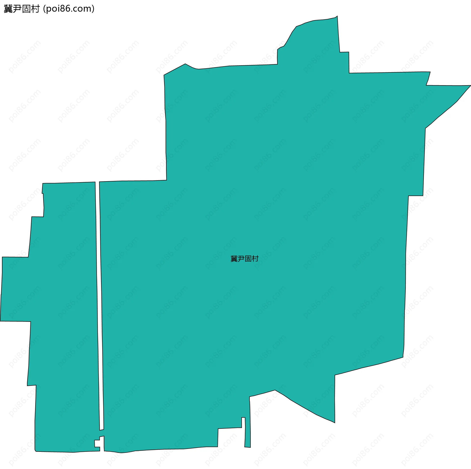冀尹固村边界地图