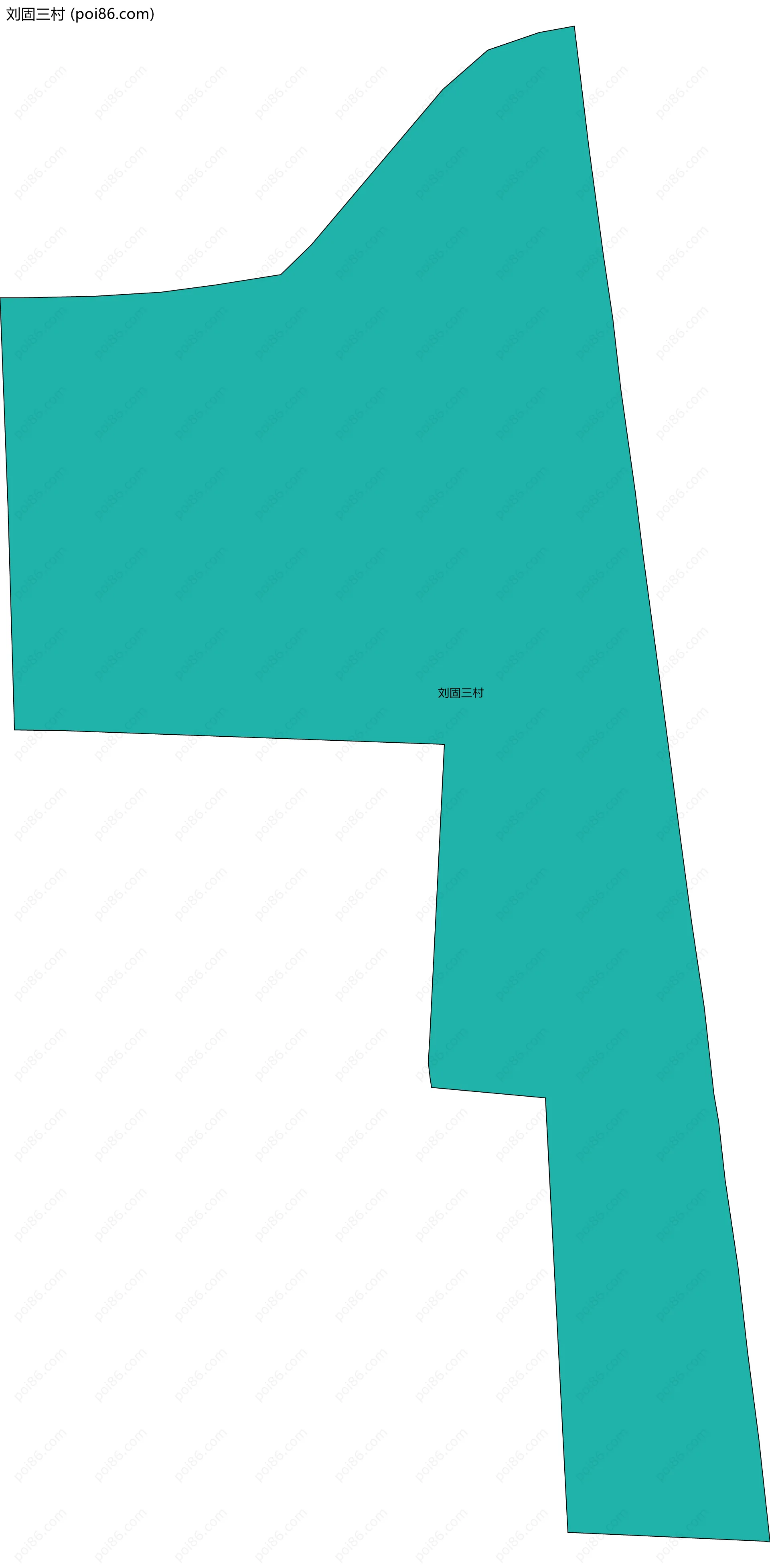 刘固三村边界地图